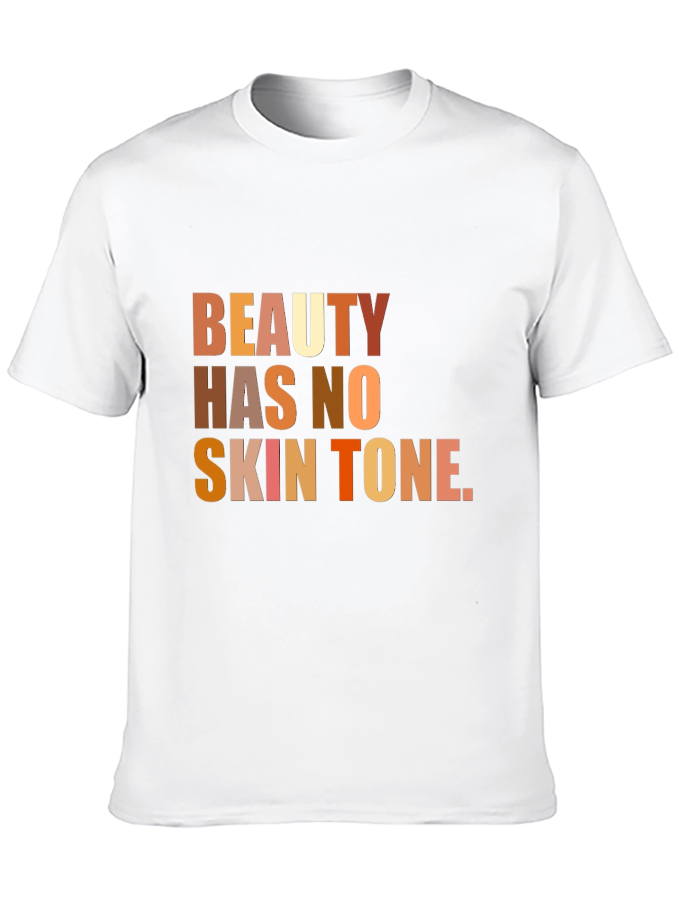 Beauty Has No Skin Tone Graphic T-Shirt - Black