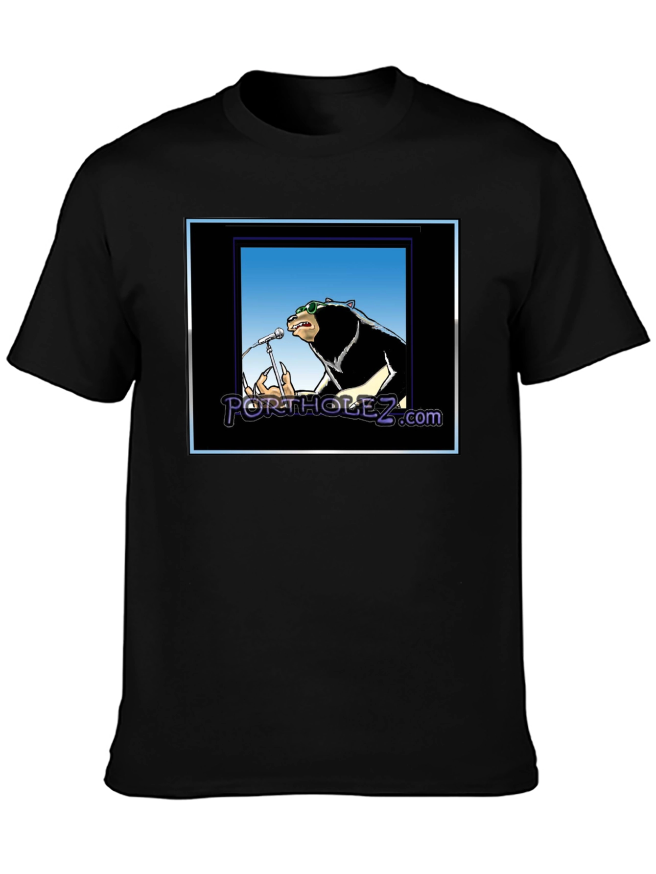 Cool Bear Rock Star Black T-Shirt