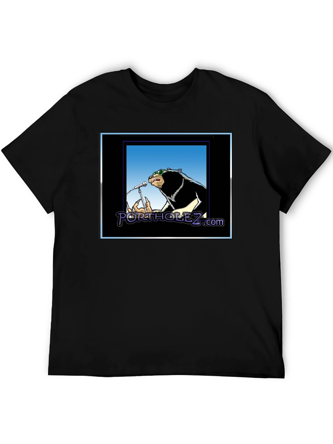 Cool Bear Rock Star Black T-Shirt
