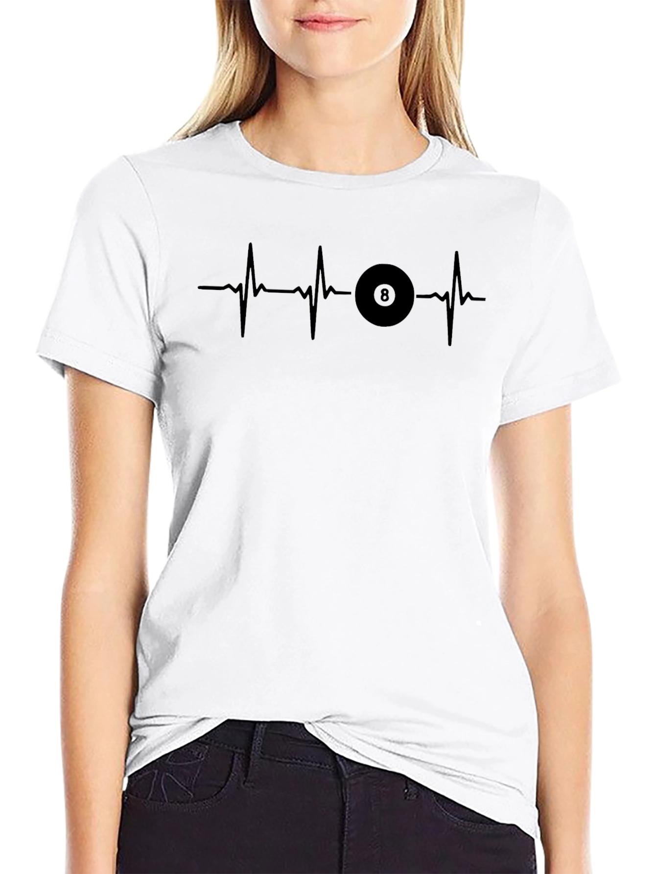 Billiard 8-Ball Heartbeat T-Shirt - Pool Player Tee