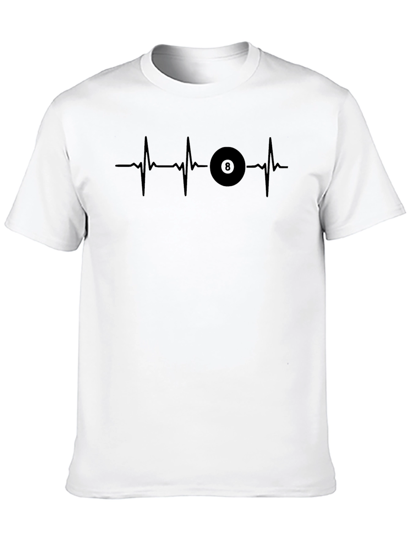 Billiard 8-Ball Heartbeat T-Shirt - Pool Player Tee