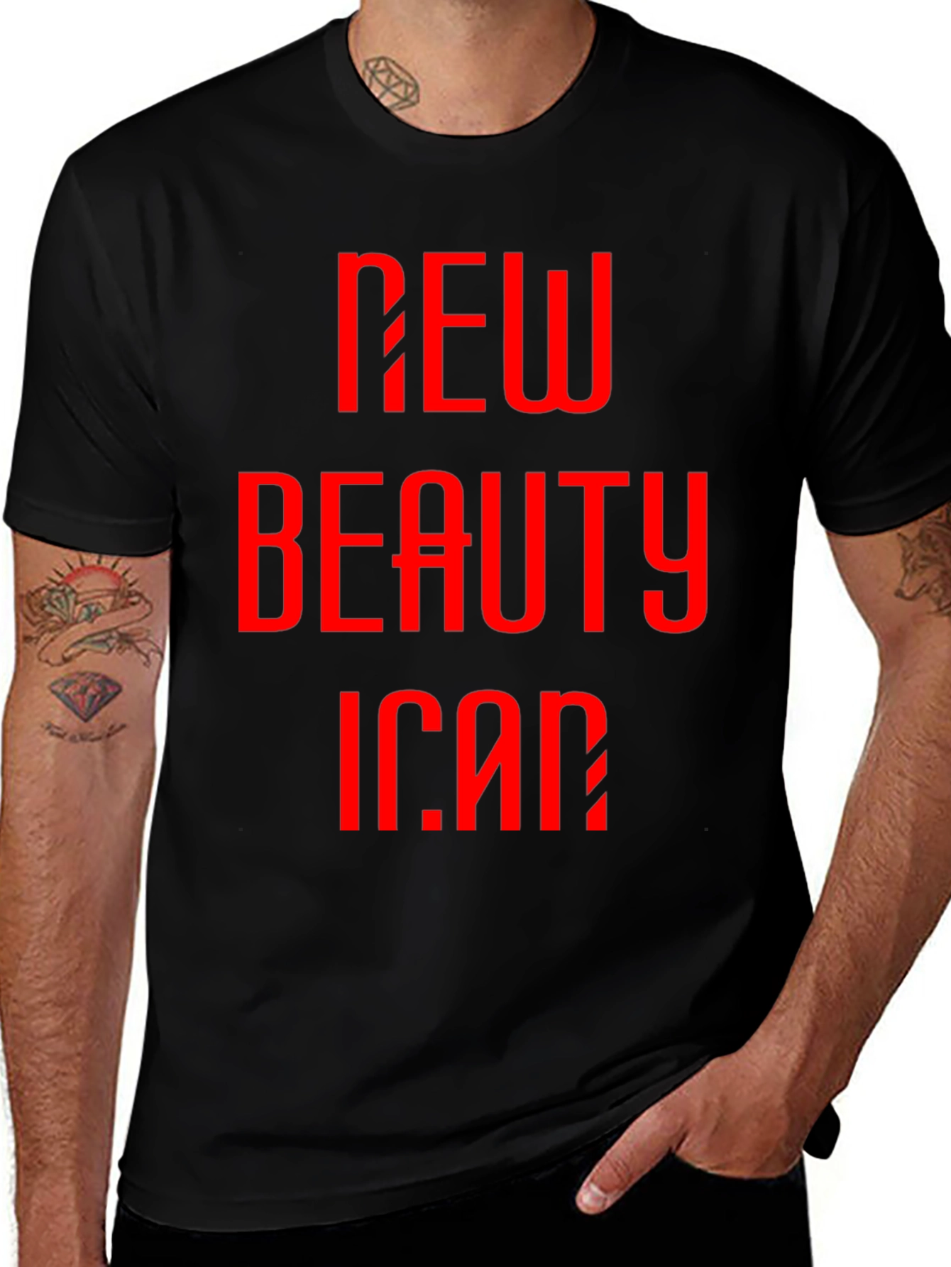 New Beauty Icon Black Graphic Tee
