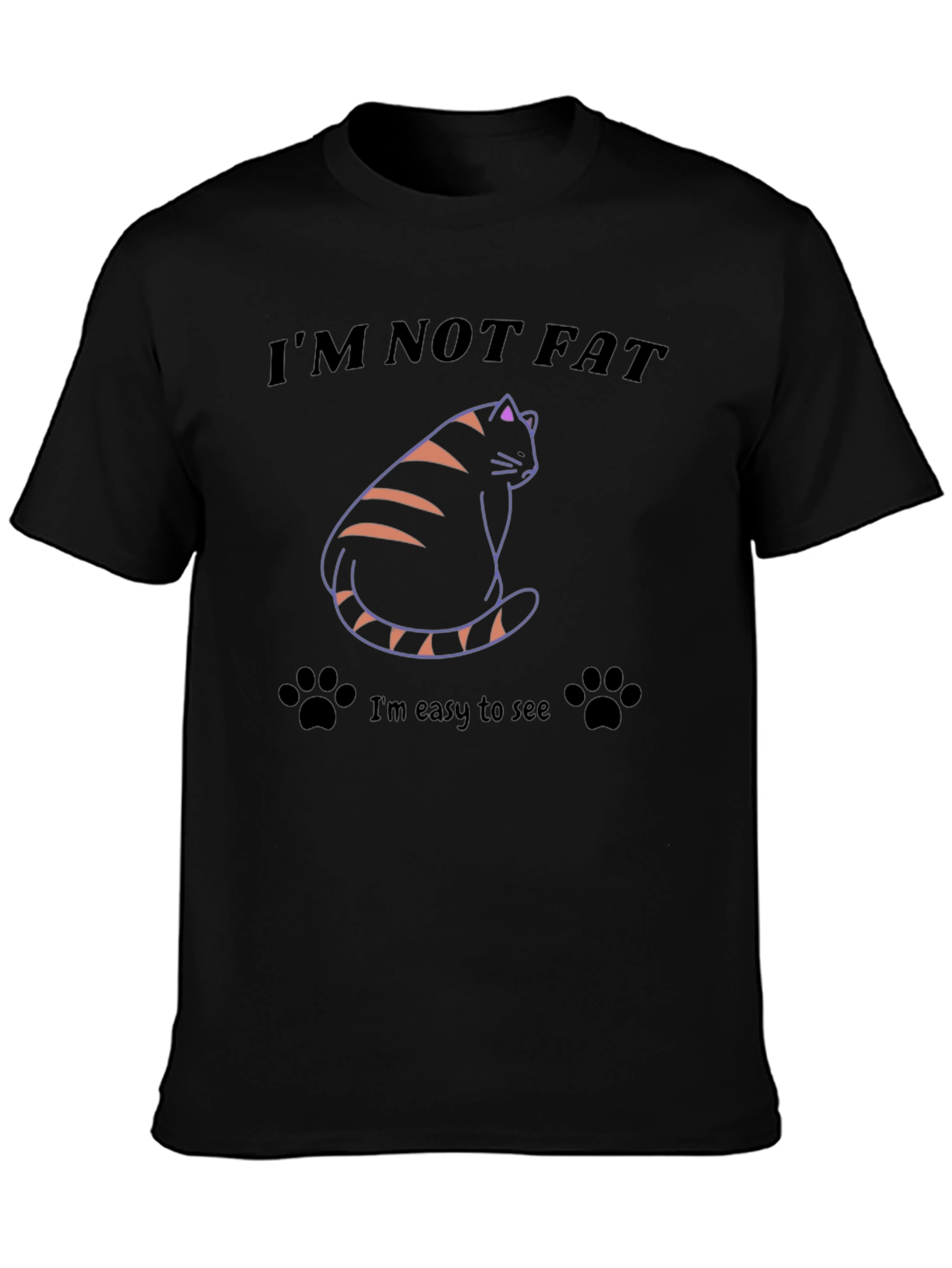Im Not Fat T-Shirt Funny Cat Tee