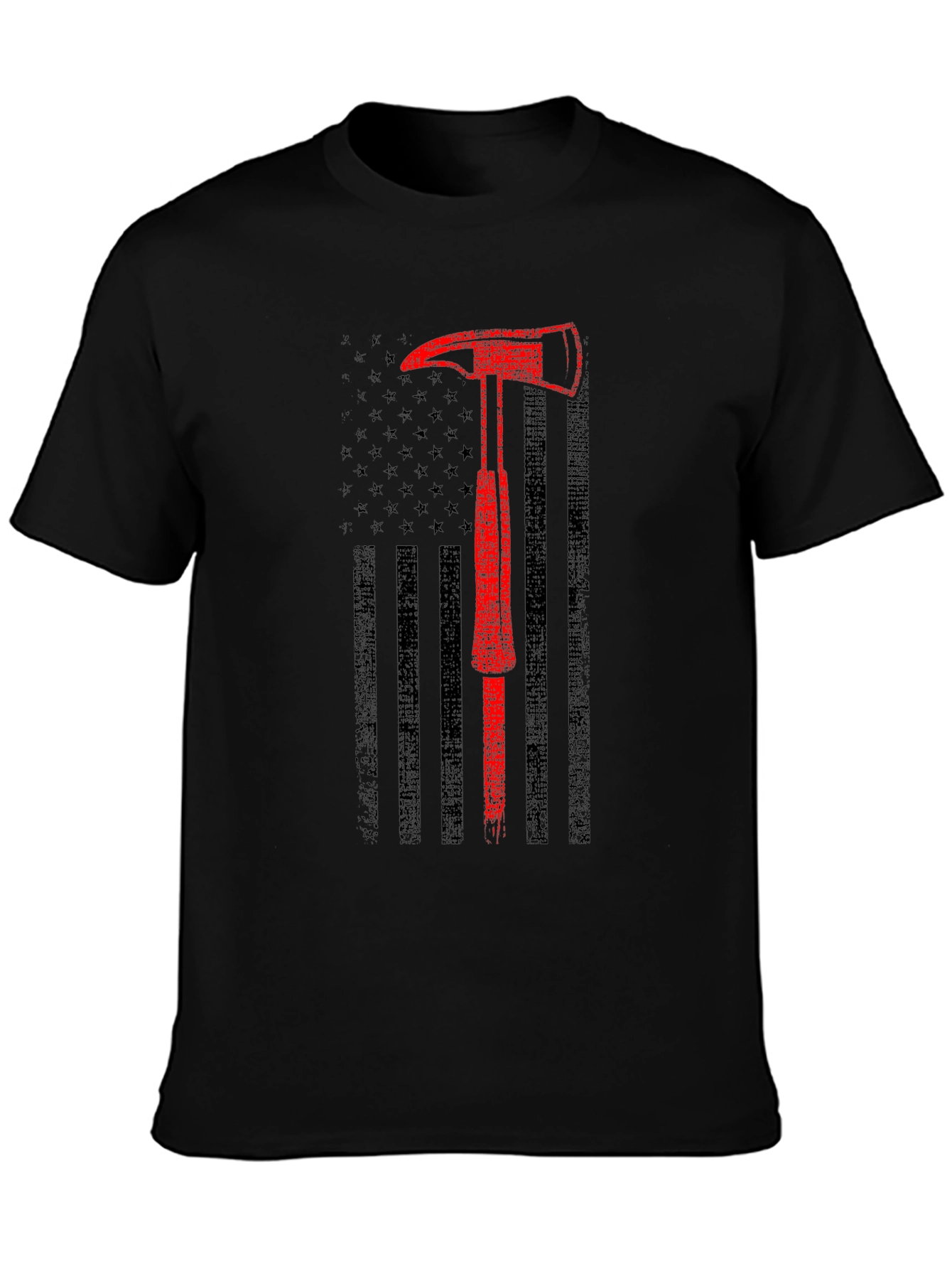 Firefighter Axe American Flag T-Shirt