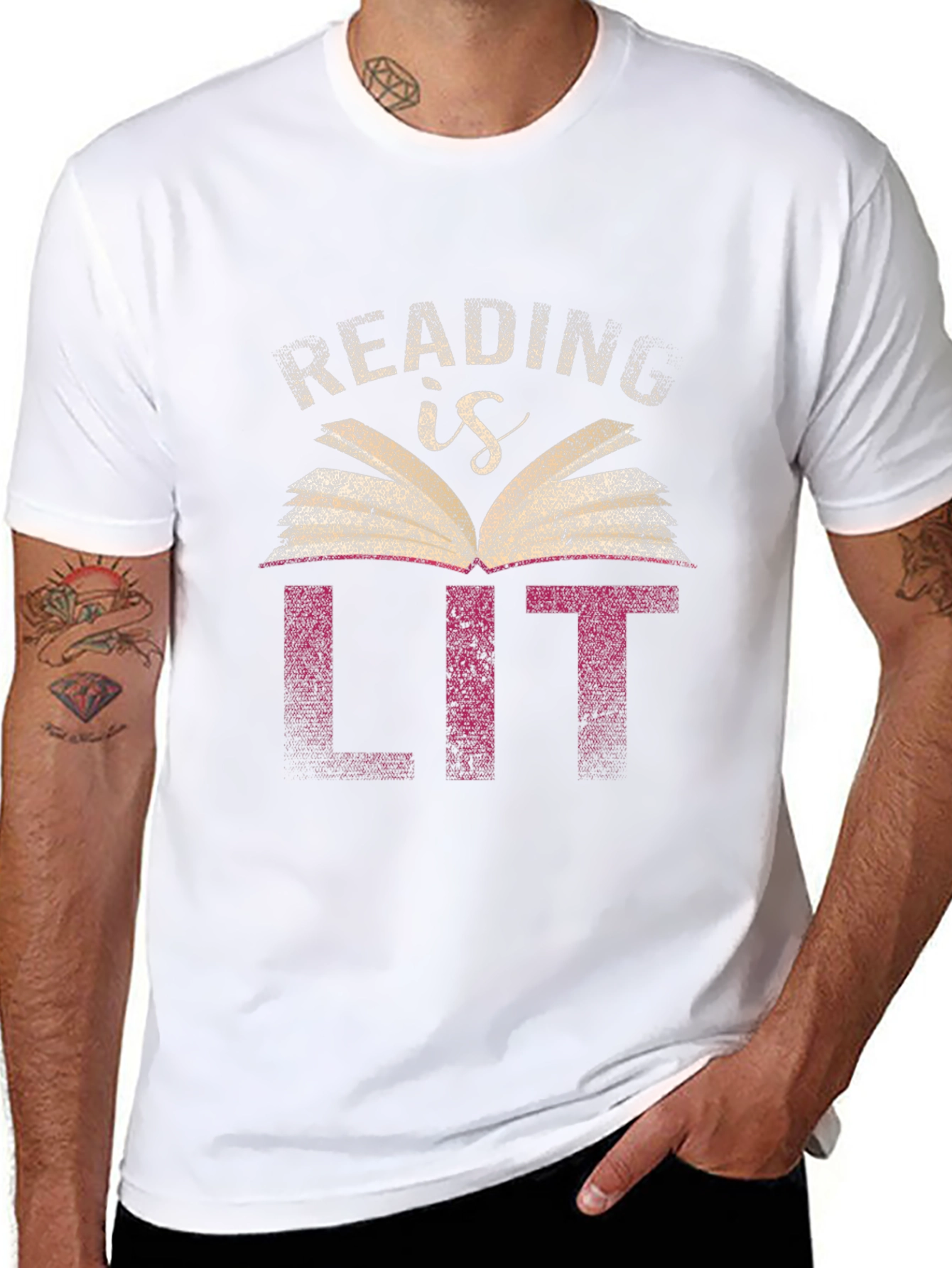 Reading is Lit Graphic Tee - Book Lover T-Shirt