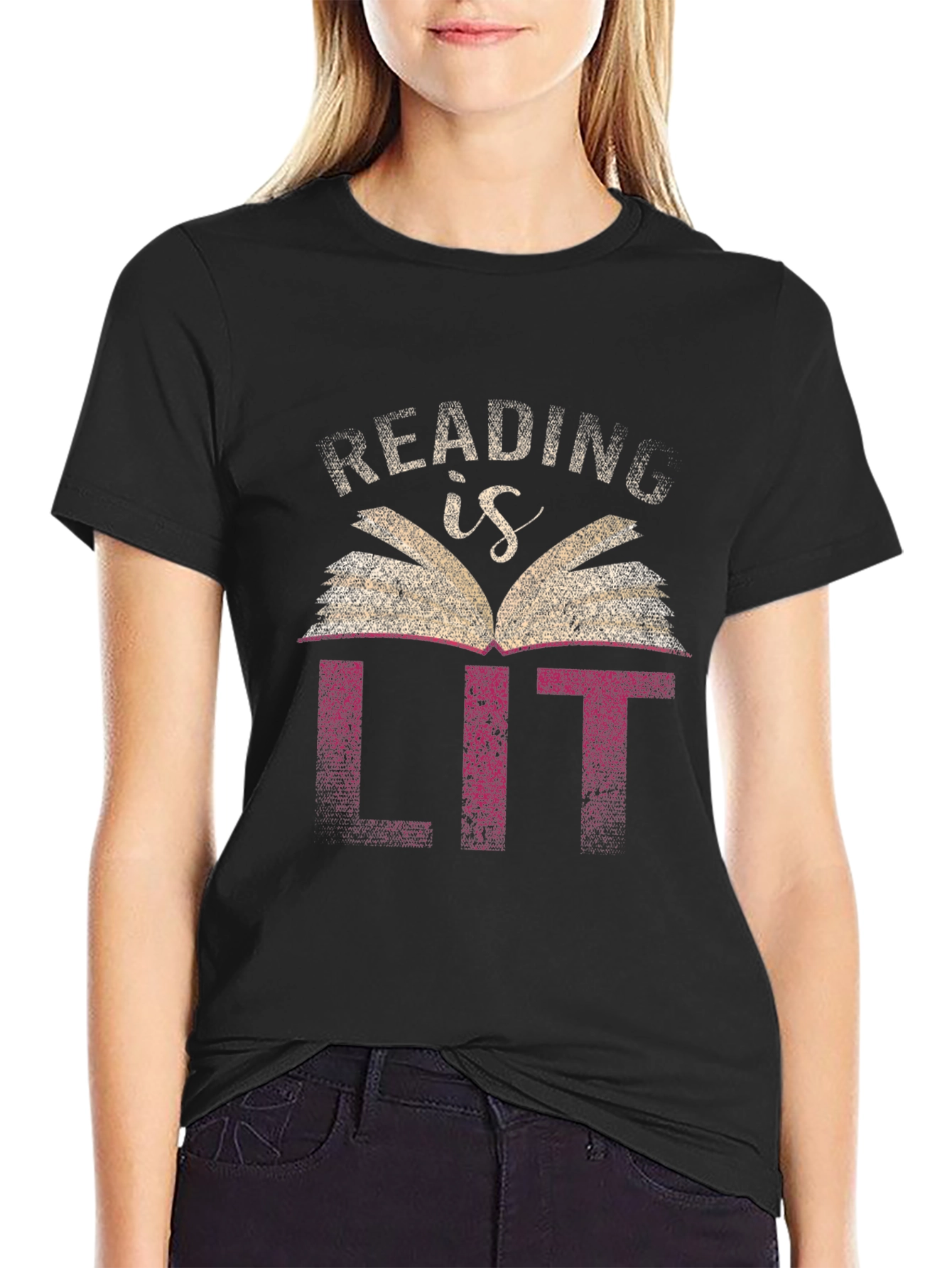 Reading is Lit Graphic Tee - Book Lover T-Shirt