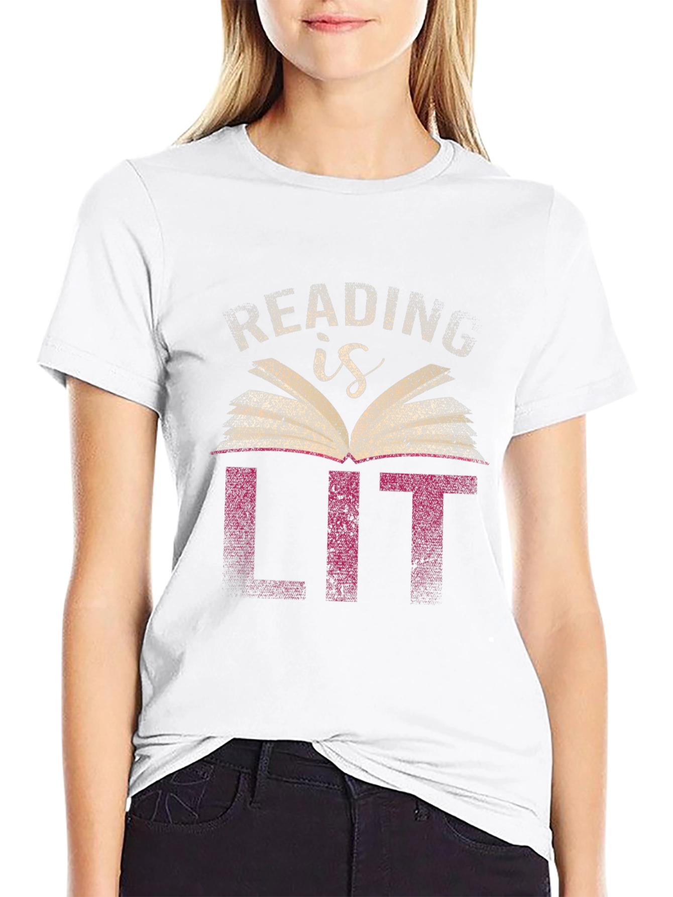 Reading is Lit Graphic Tee - Book Lover T-Shirt
