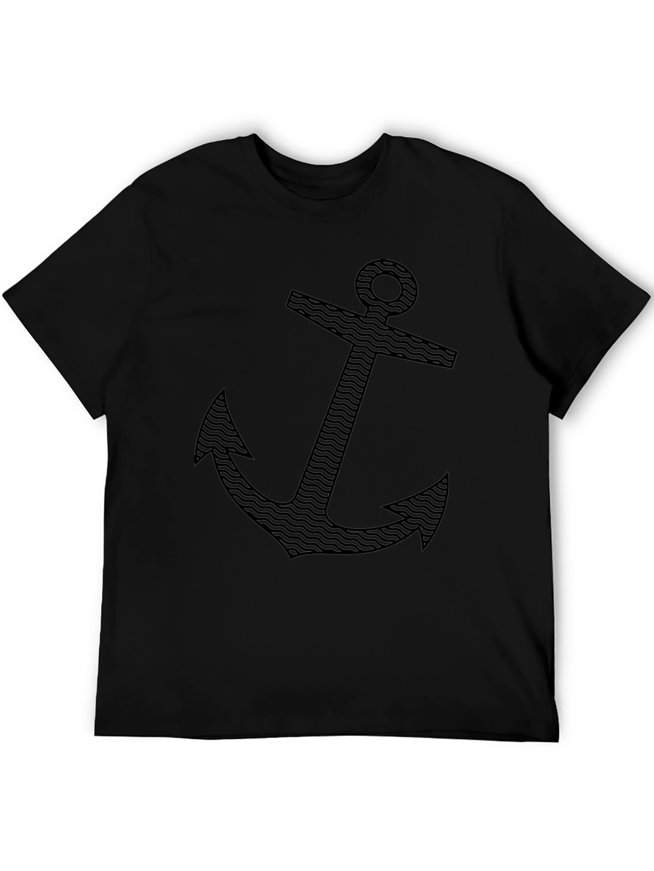 Anchor Graphic Mens Black T-Shirt