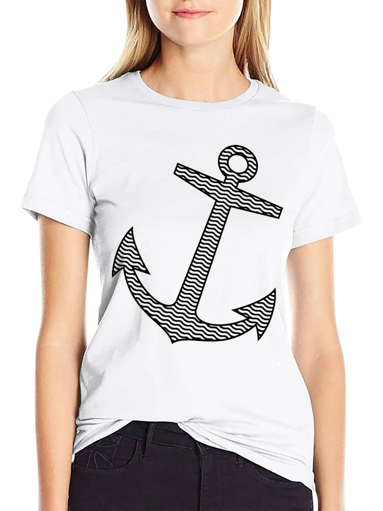 Anchor Graphic Mens Black T-Shirt