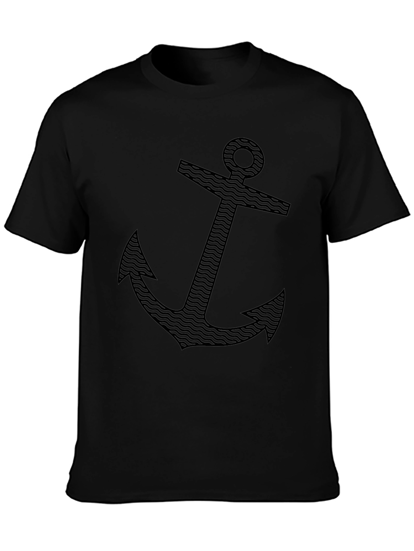 Anchor Graphic Mens Black T-Shirt