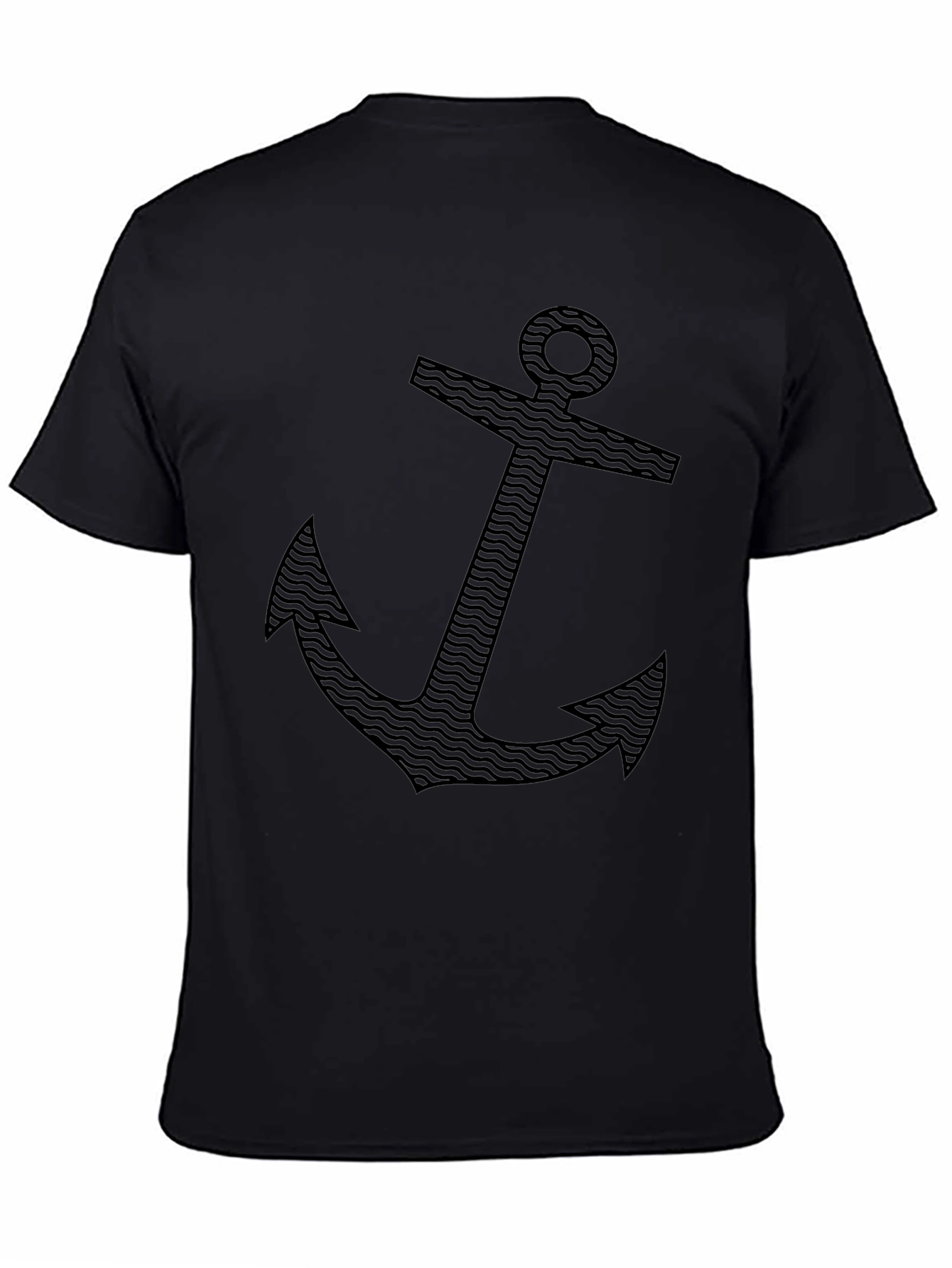Anchor Graphic Mens Black T-Shirt