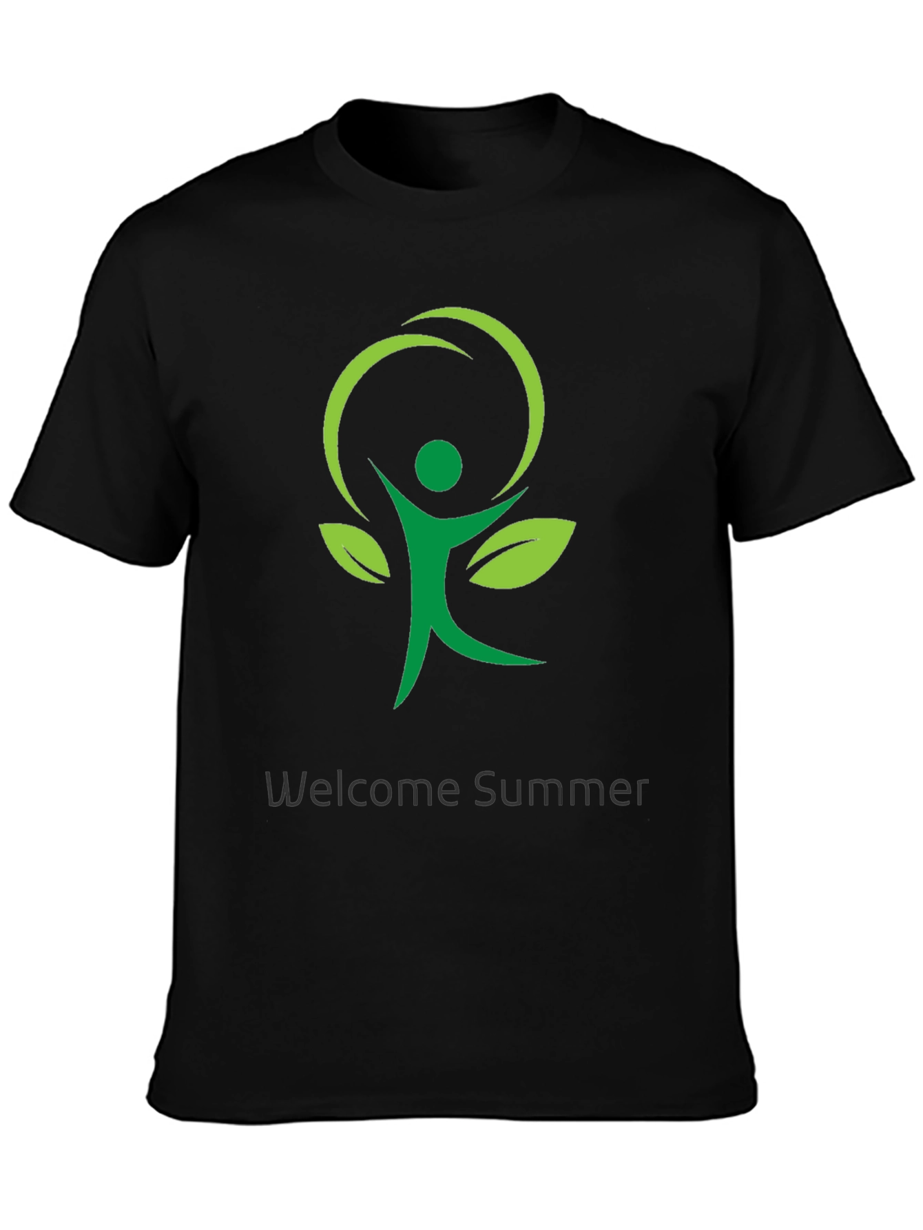 Nature Inspired Black Graphic Tee