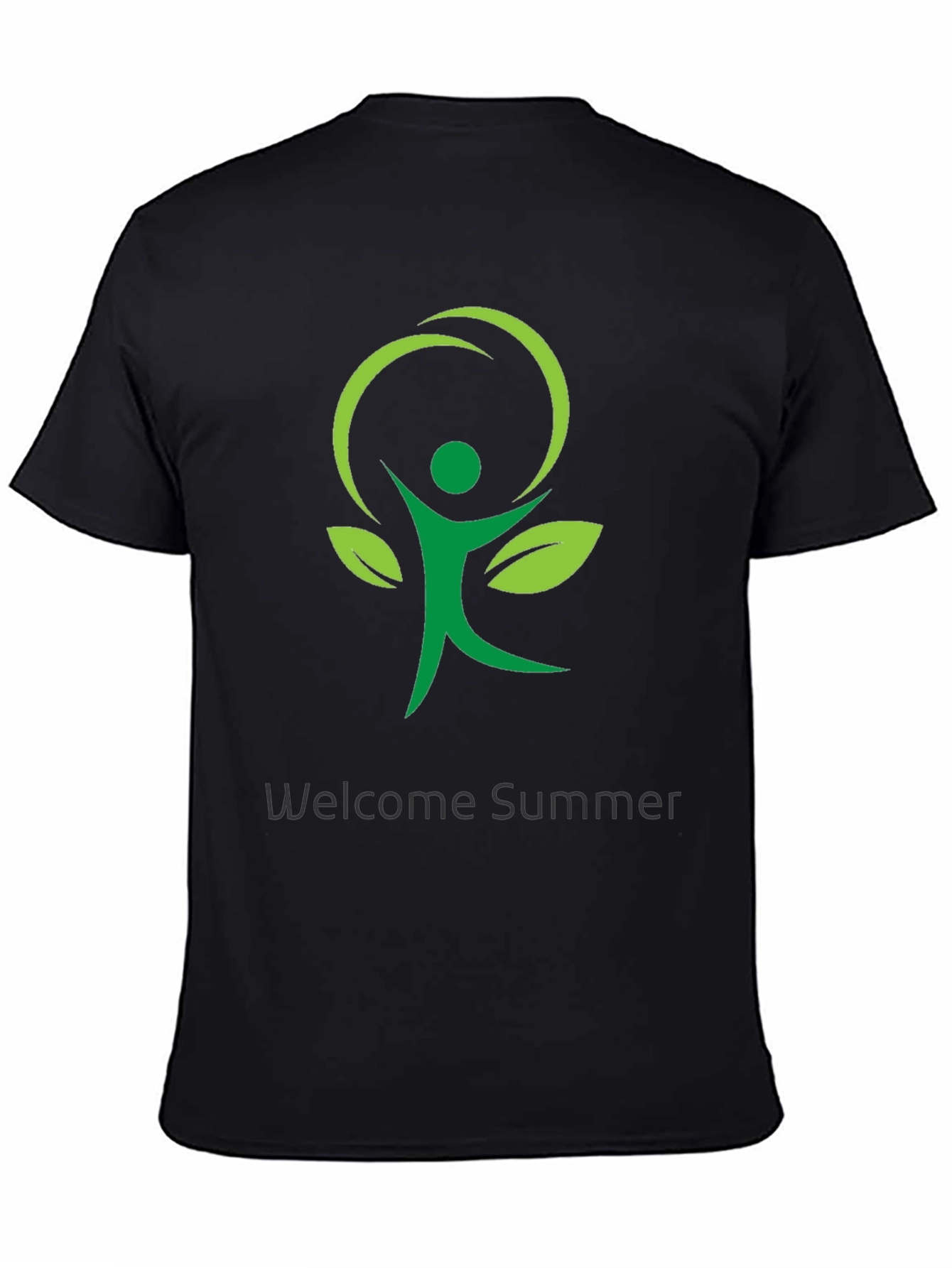 Nature Inspired Black Graphic Tee