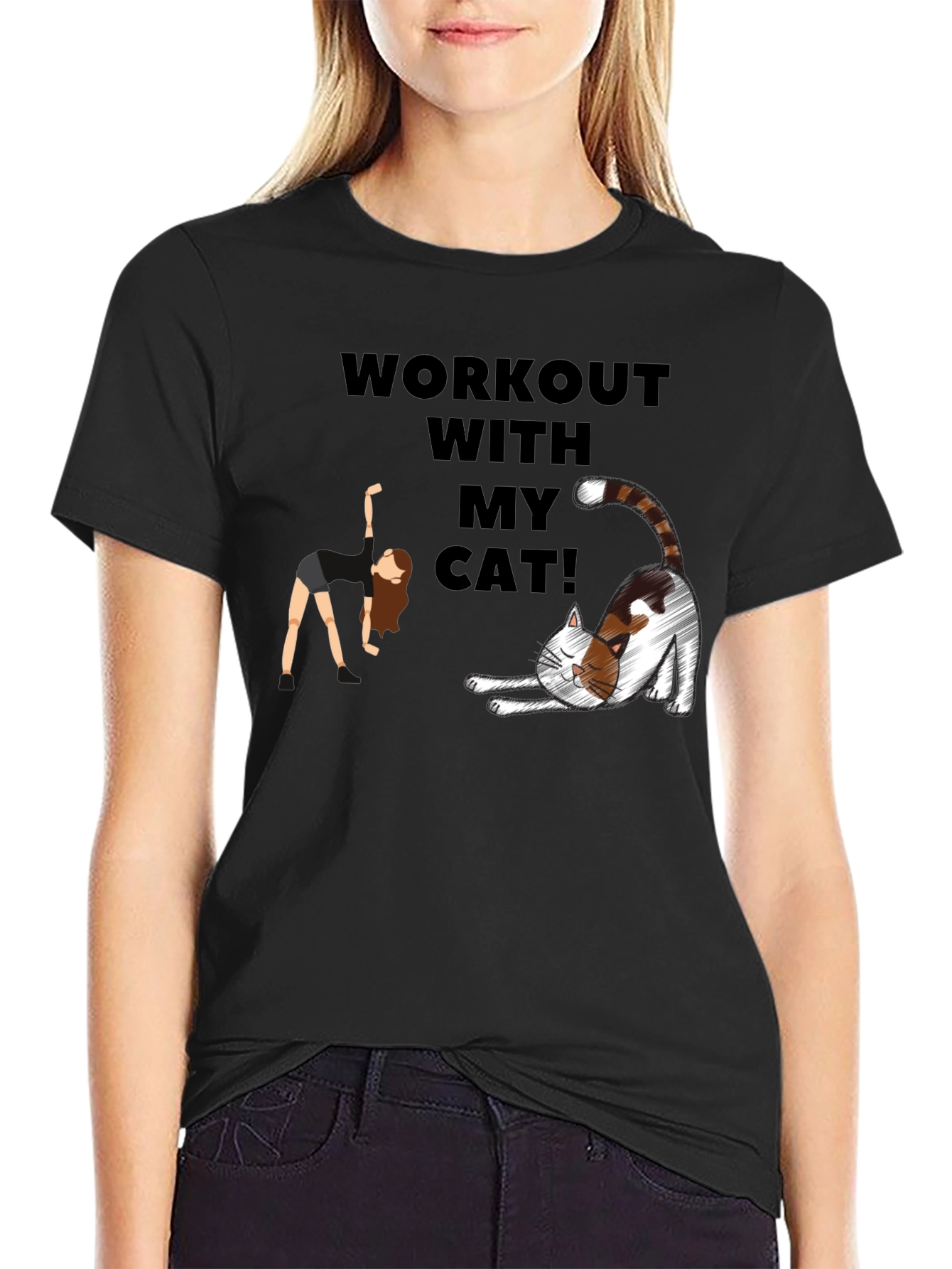 Workout With My Cat T-Shirt