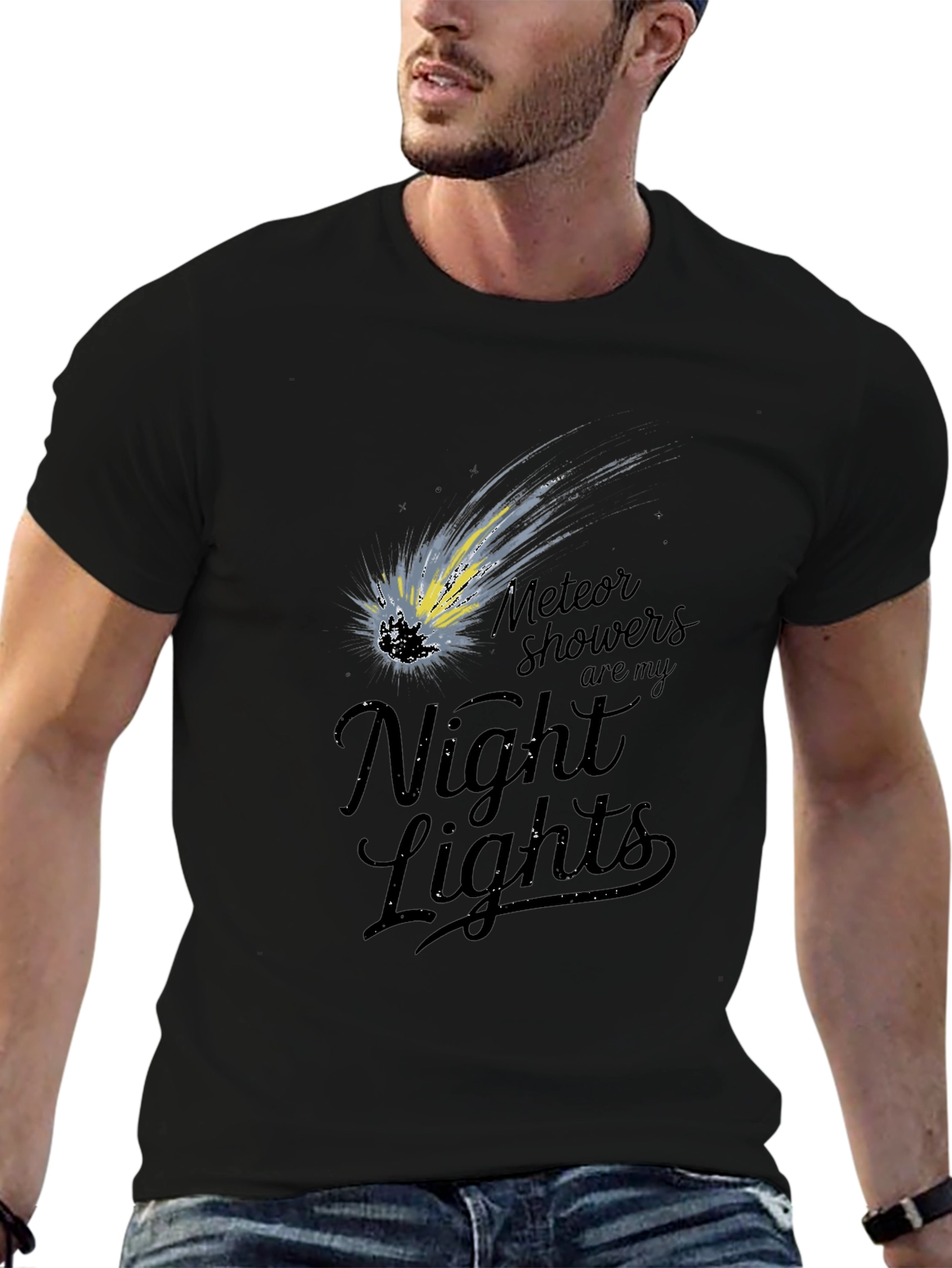 Meteor Shower T-Shirt - Night Lights Design