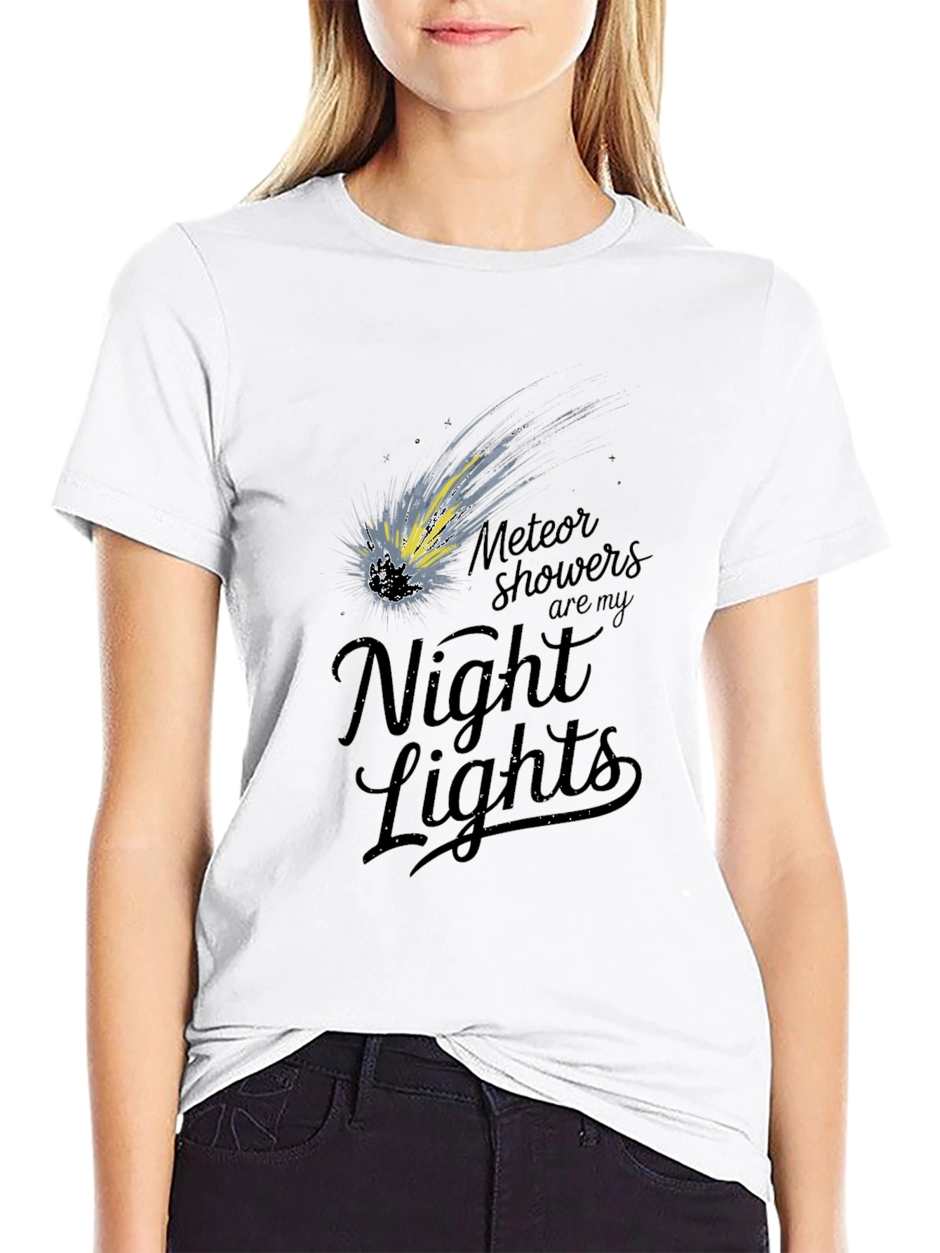 Meteor Shower T-Shirt - Night Lights Design