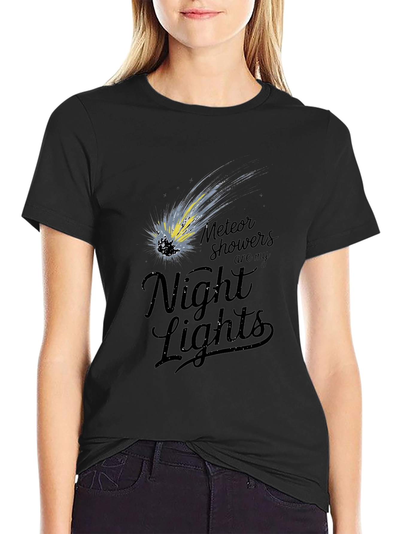 Meteor Shower T-Shirt - Night Lights Design