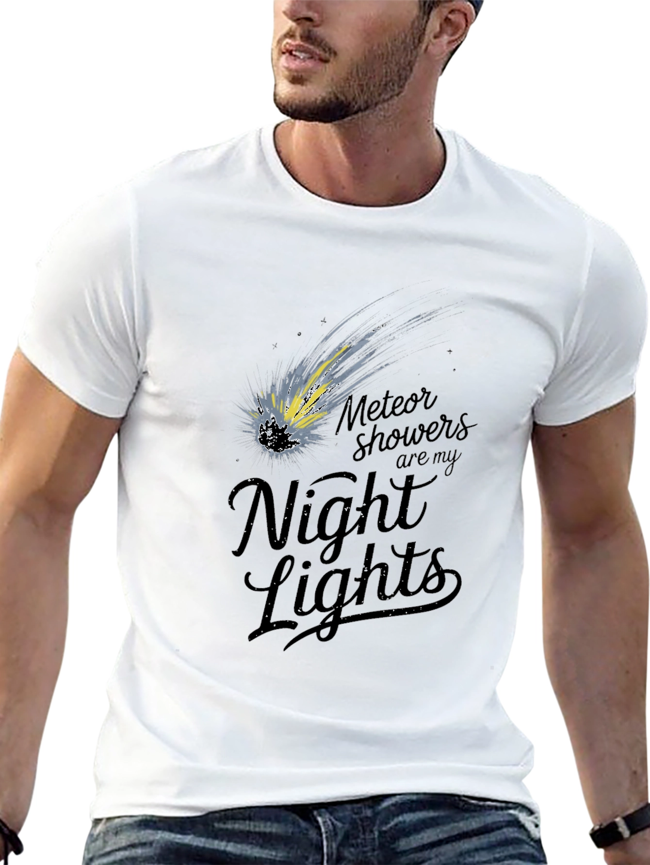 Meteor Shower T-Shirt - Night Lights Design