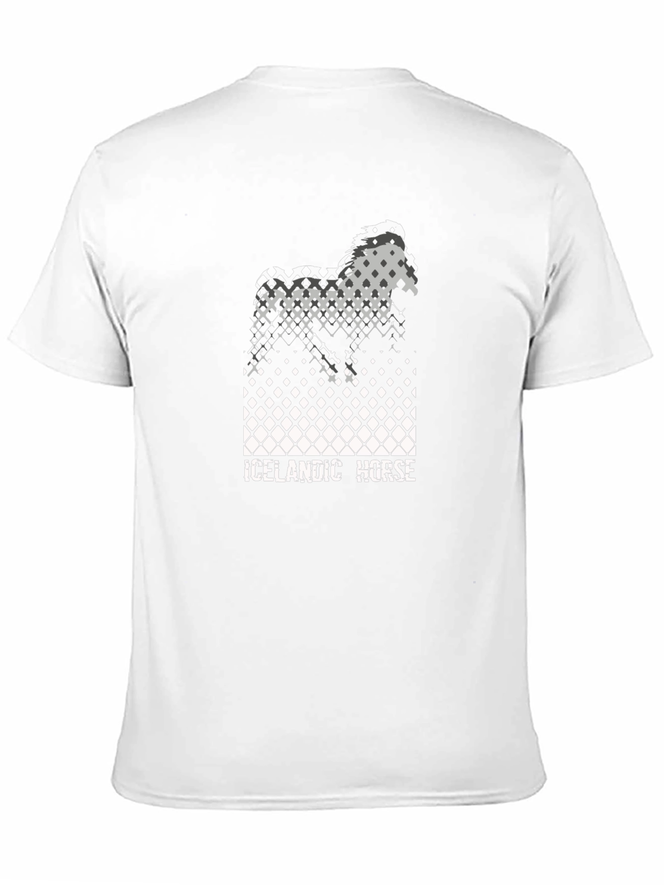 Icelandic Horse Graphic Tee - Black Cotton T-Shirt