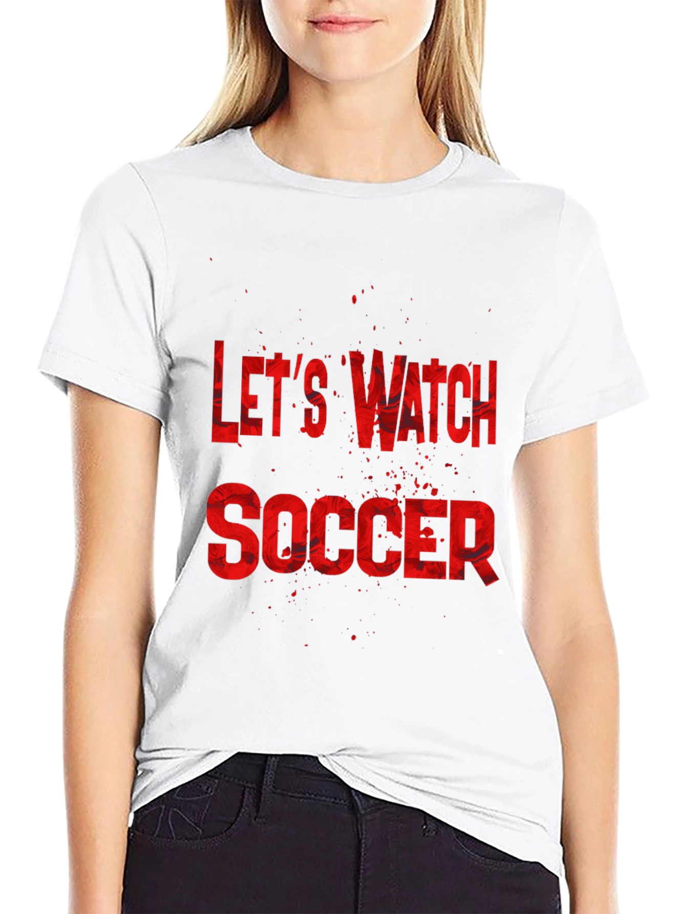 Lets Watch Soccer Graphic Tee - Black T-Shirt