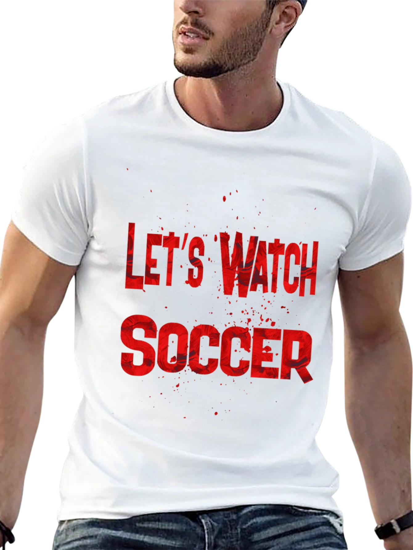 Lets Watch Soccer Graphic Tee - Black T-Shirt