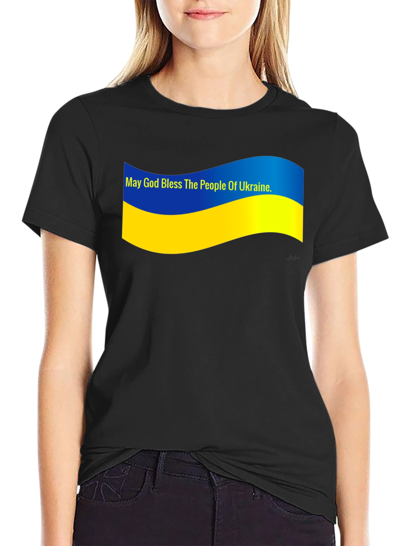 Ukraine Pride T-Shirt - May God Bless Ukraine