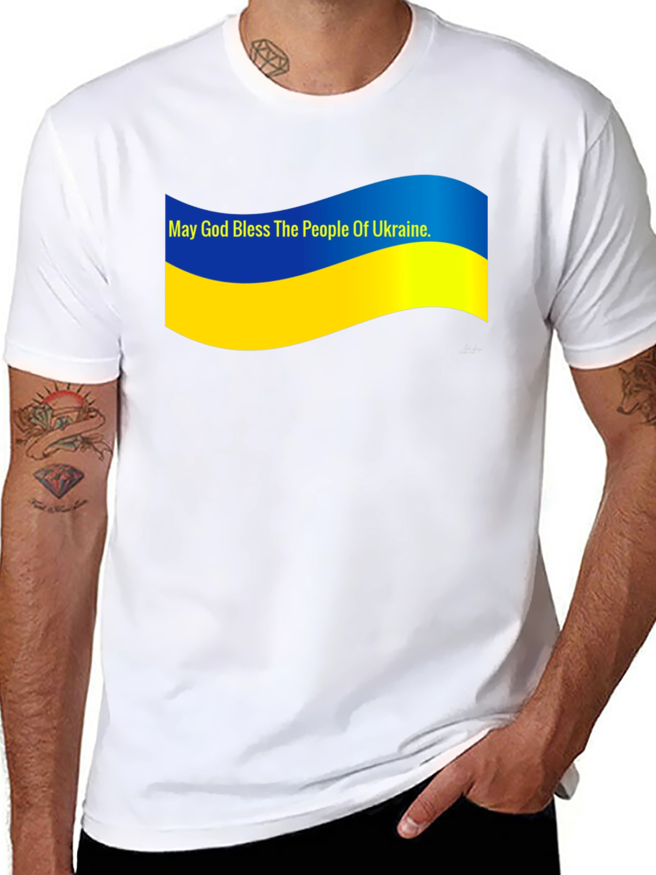 Ukraine Pride T-Shirt - May God Bless Ukraine