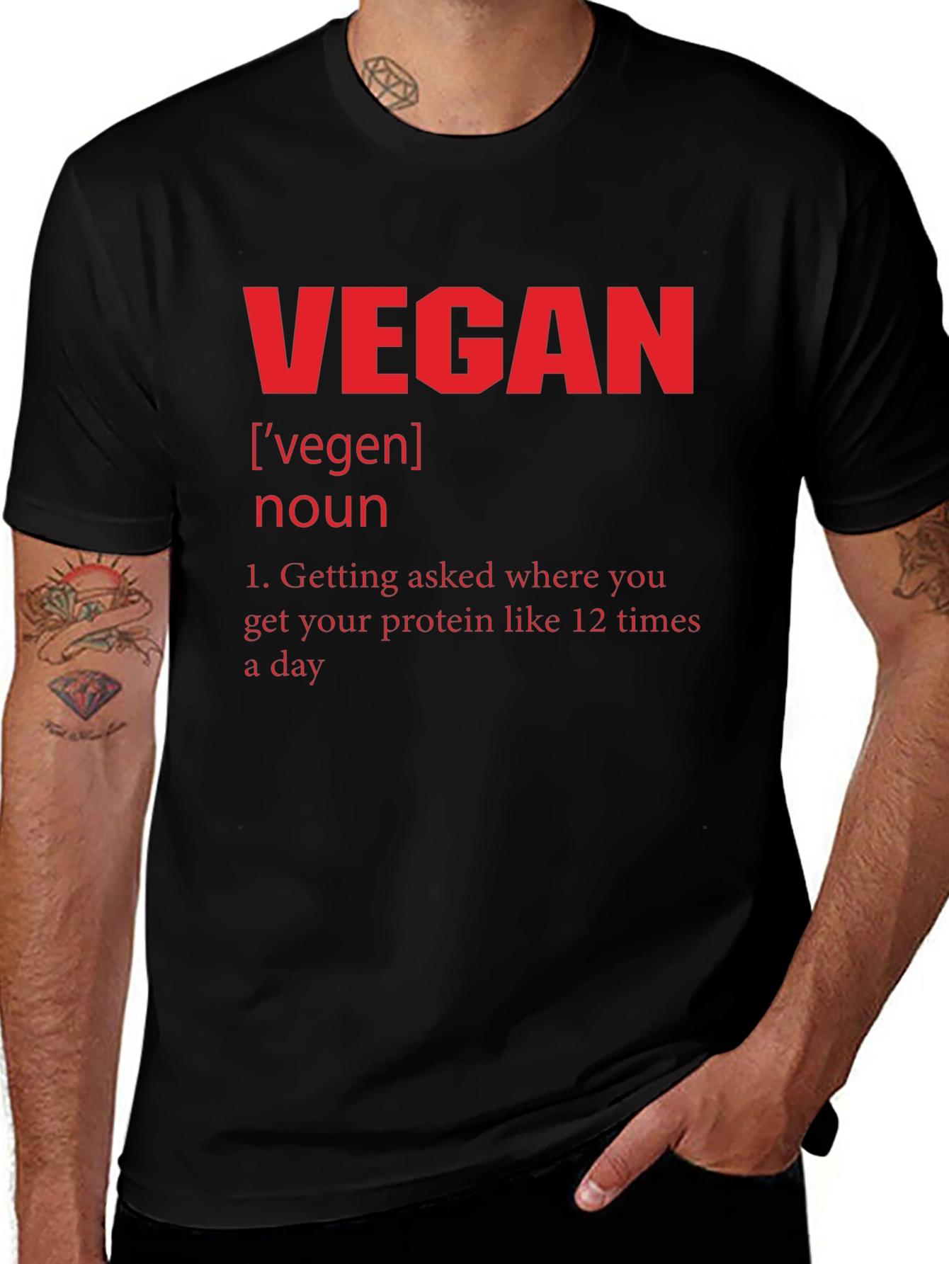 Vegan Definition T-Shirt - Protein Humor Tee