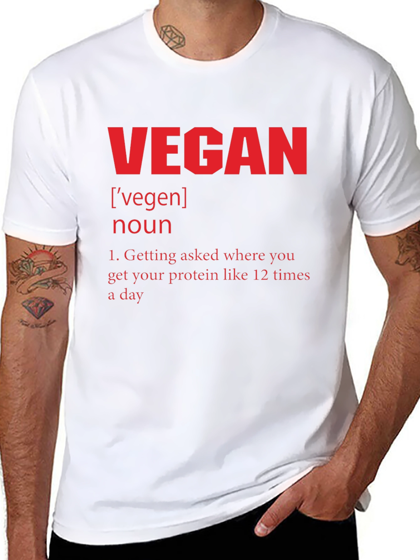 Vegan Definition T-Shirt - Protein Humor Tee