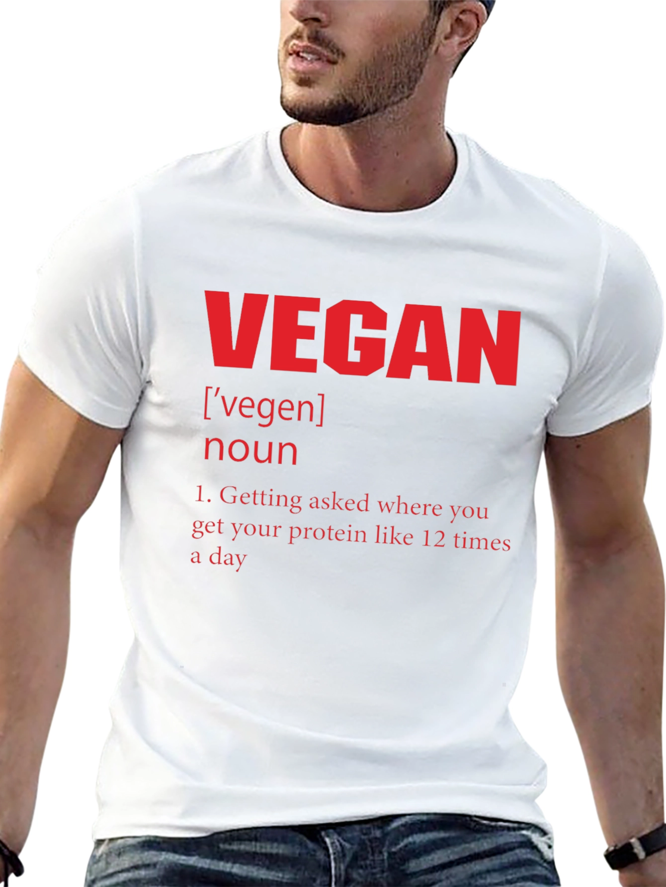 Vegan Definition T-Shirt - Protein Humor Tee