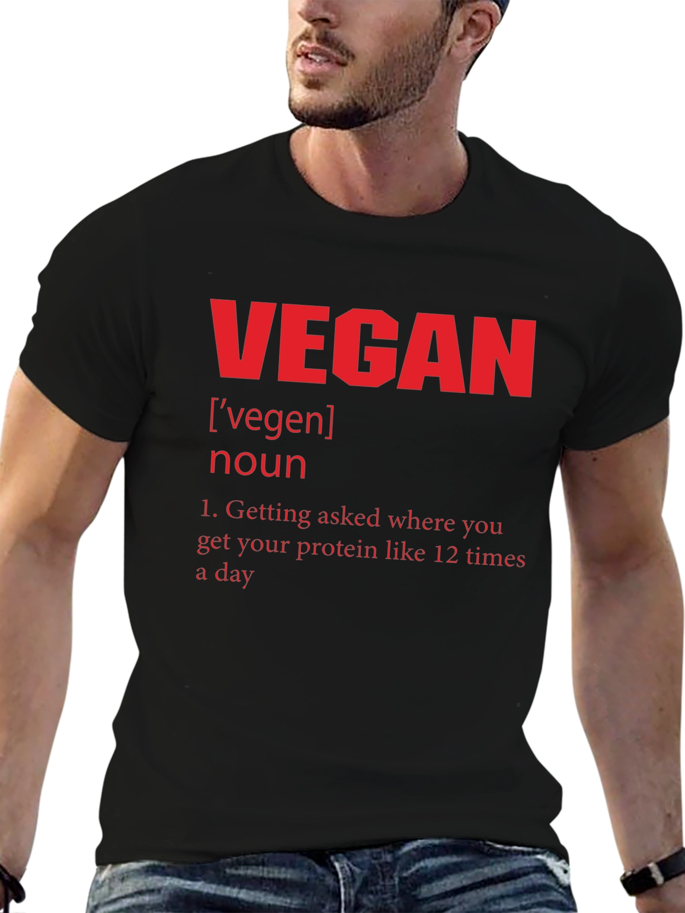 Vegan Definition T-Shirt - Protein Humor Tee