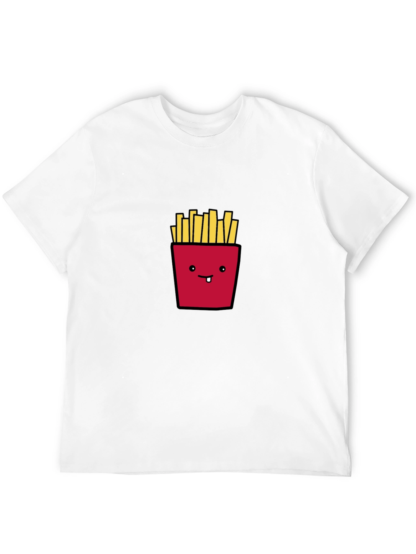 Funny French Fries Graphic Tee - Black Casual Shirt