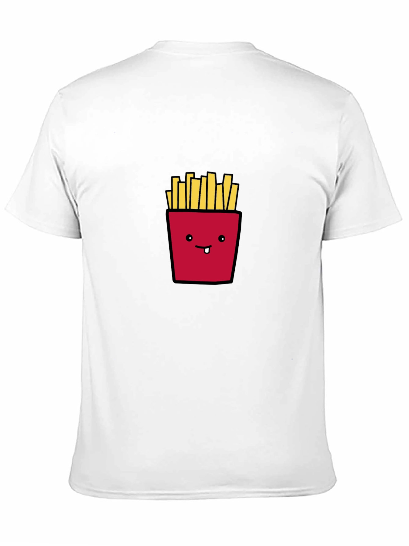 Funny French Fries Graphic Tee - Black Casual Shirt