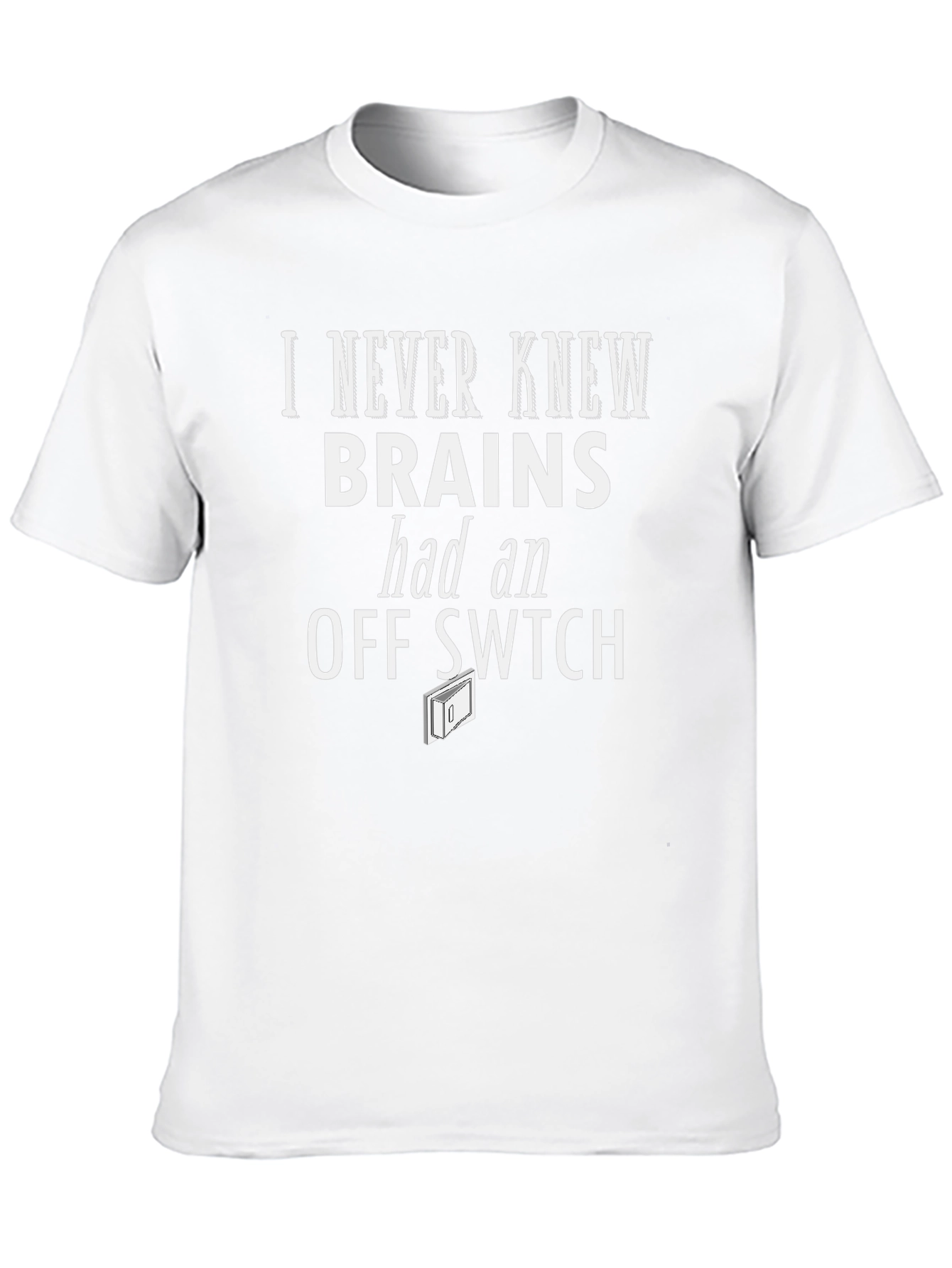 Funny Brains Off Switch Graphic T-Shirt