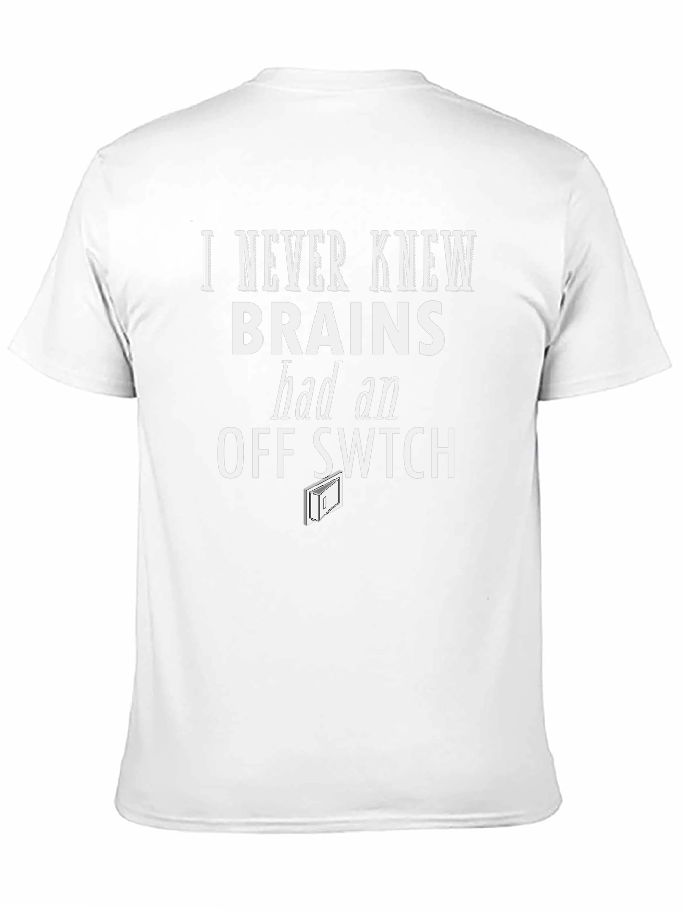 Funny Brains Off Switch Graphic T-Shirt