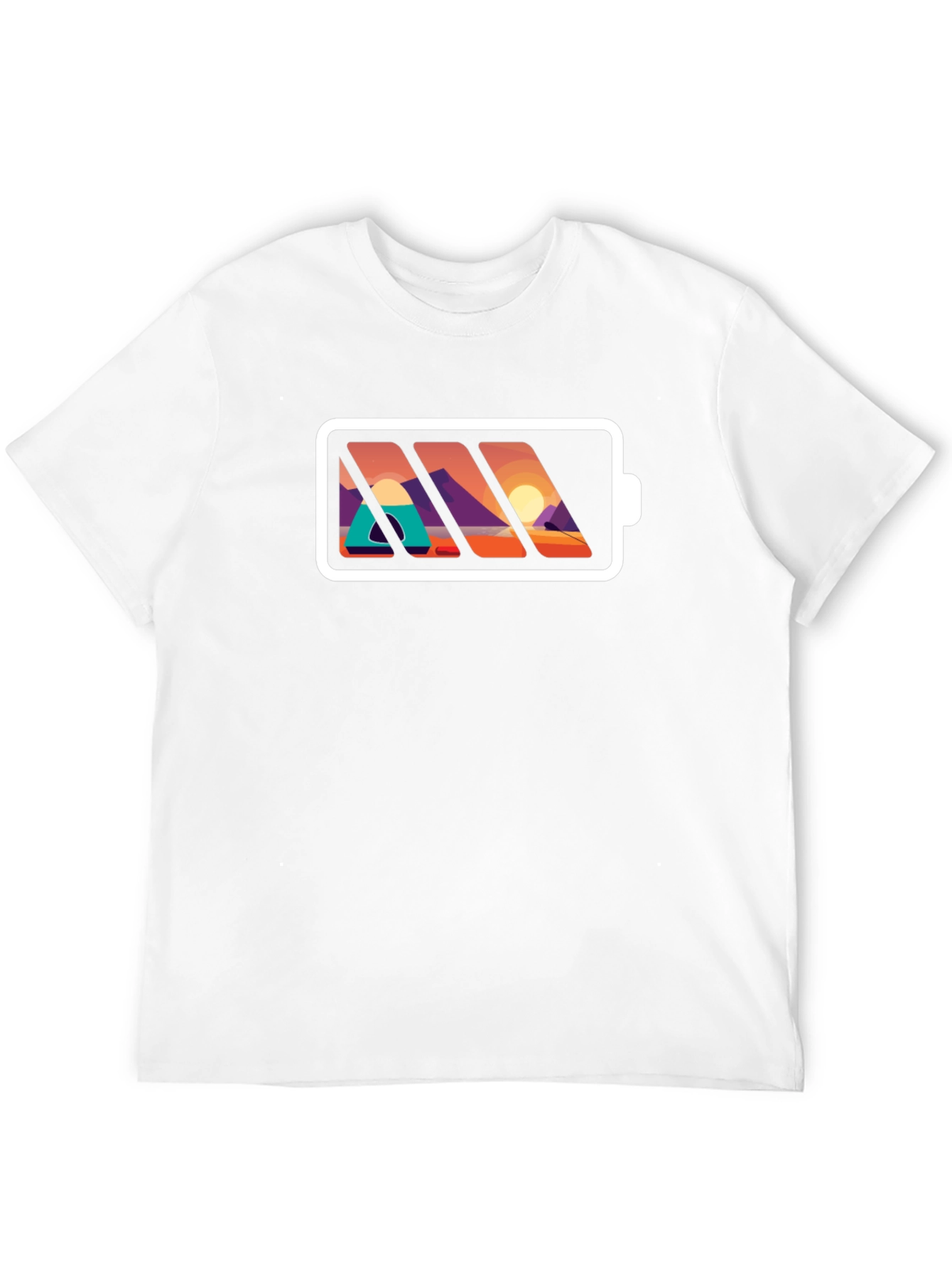 Nature Battery T-Shirt - Mens Black Graphic Tee