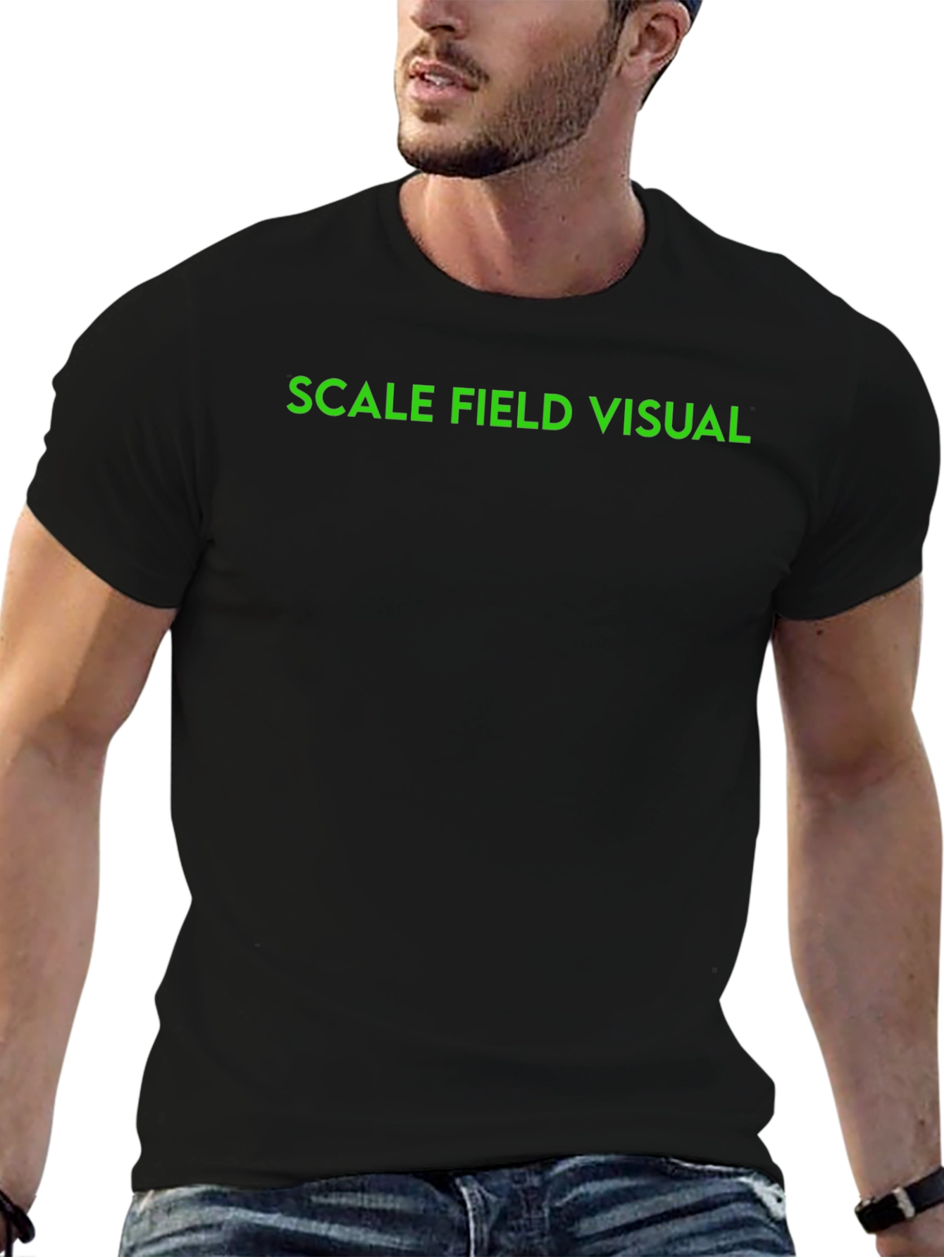 Scale Field Visual T-Shirt - Black