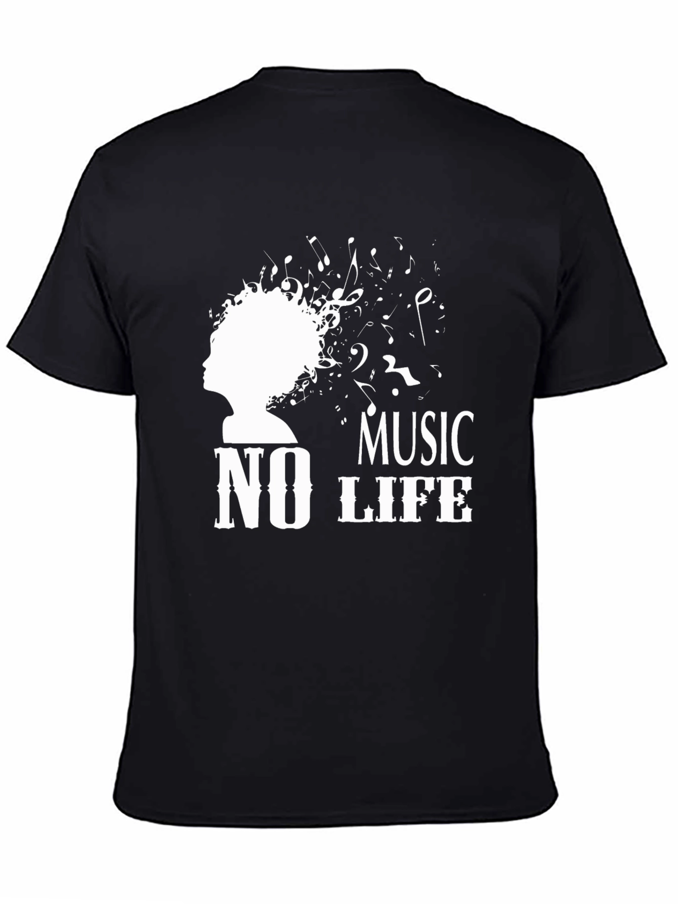 Music is Life Black Graphic Tee
