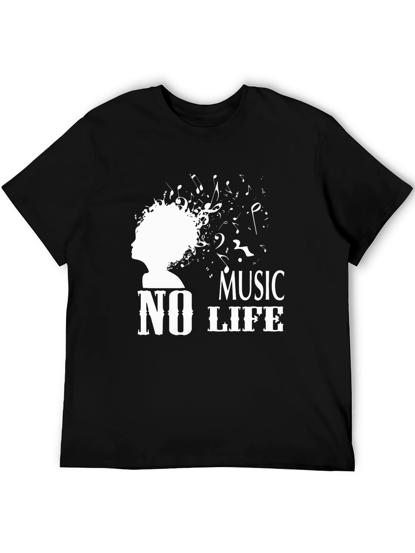 Music is Life Black Graphic Tee