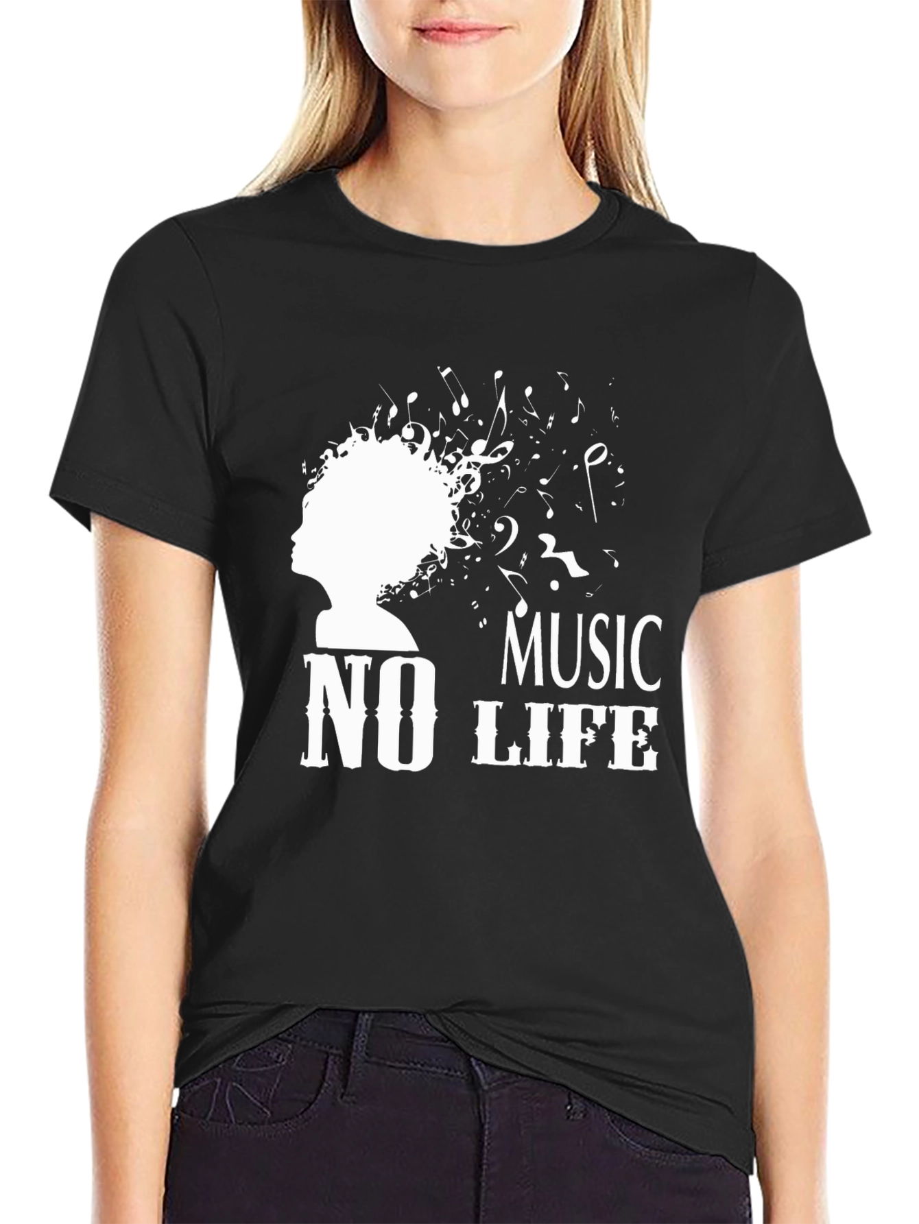 Music is Life Black Graphic Tee