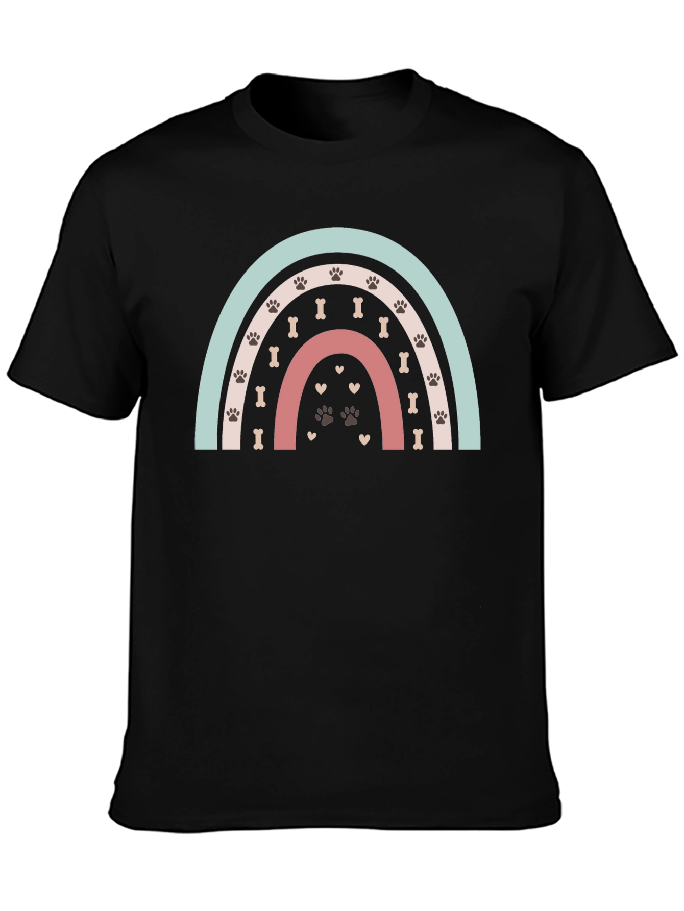 Dog Lover Rainbow Graphic T-Shirt