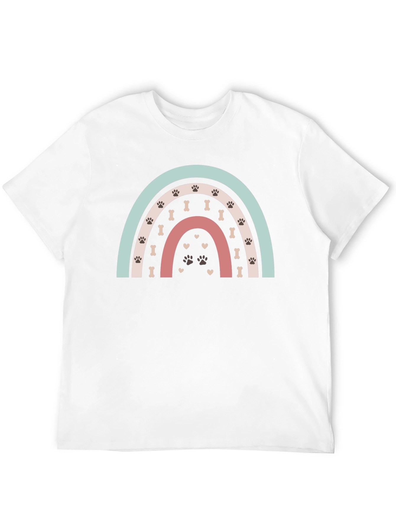 Dog Lover Rainbow Graphic T-Shirt