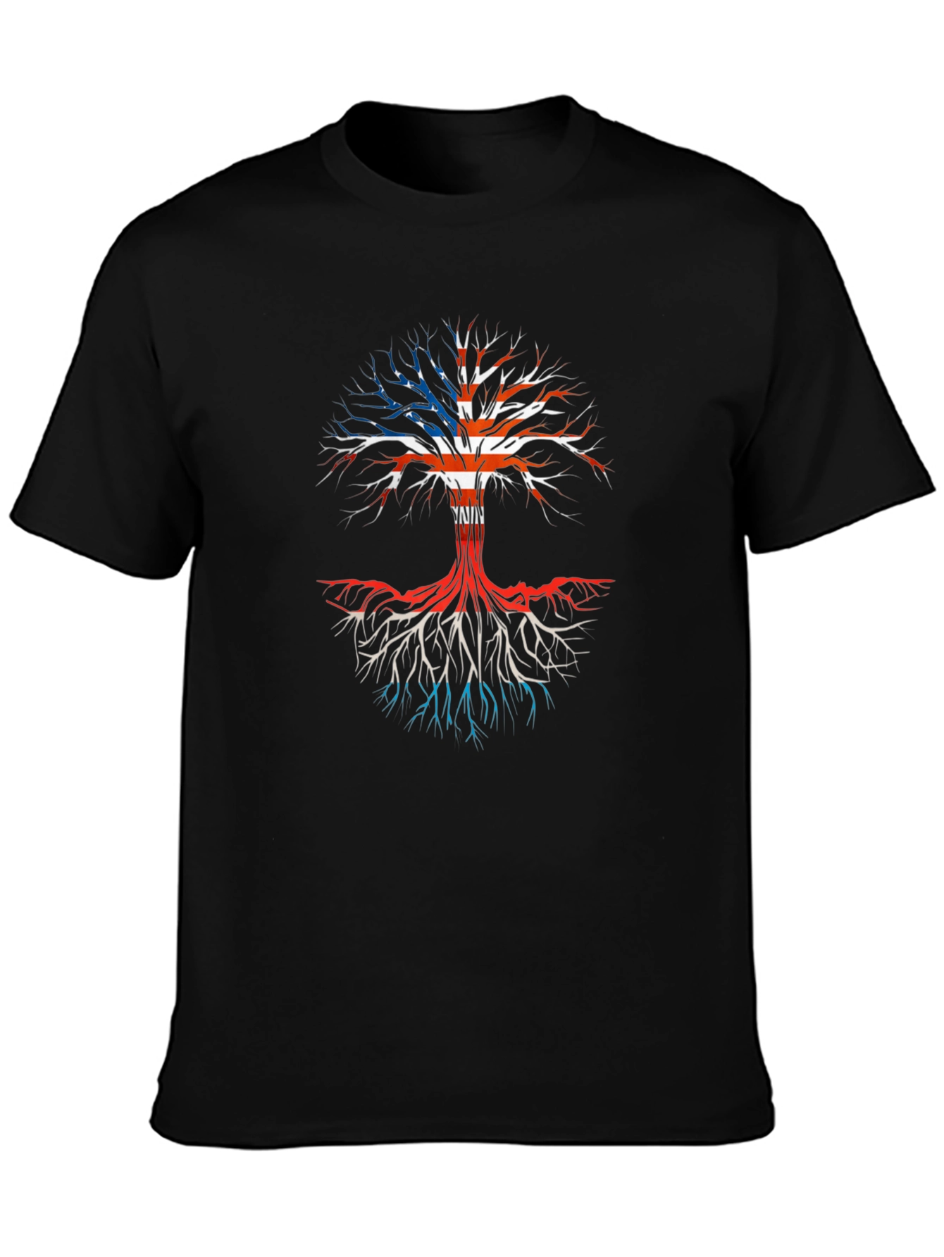 USA Roots Tree Graphic T-Shirt