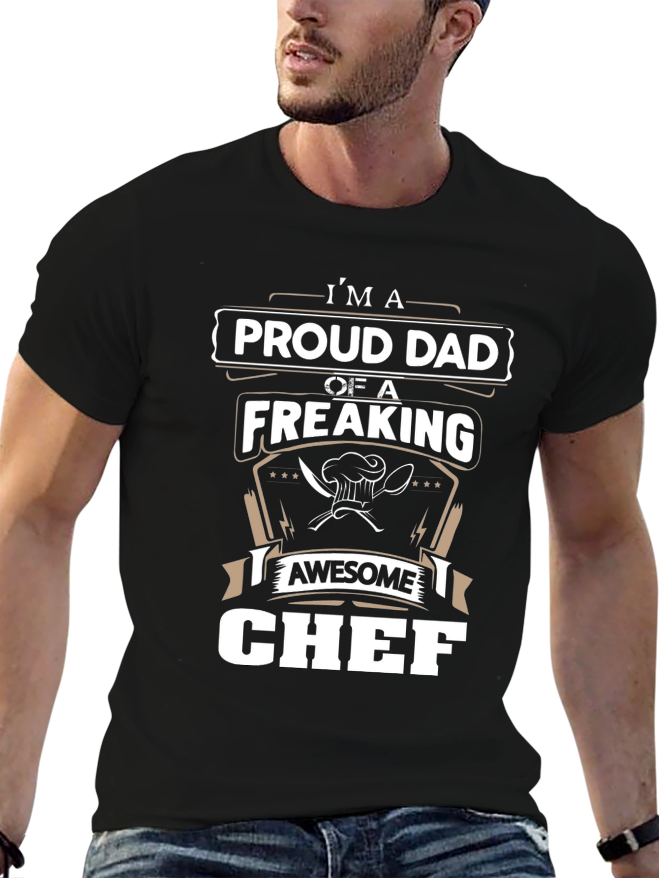 Proud Dad of an Awesome Chef - Graphic T-Shirt