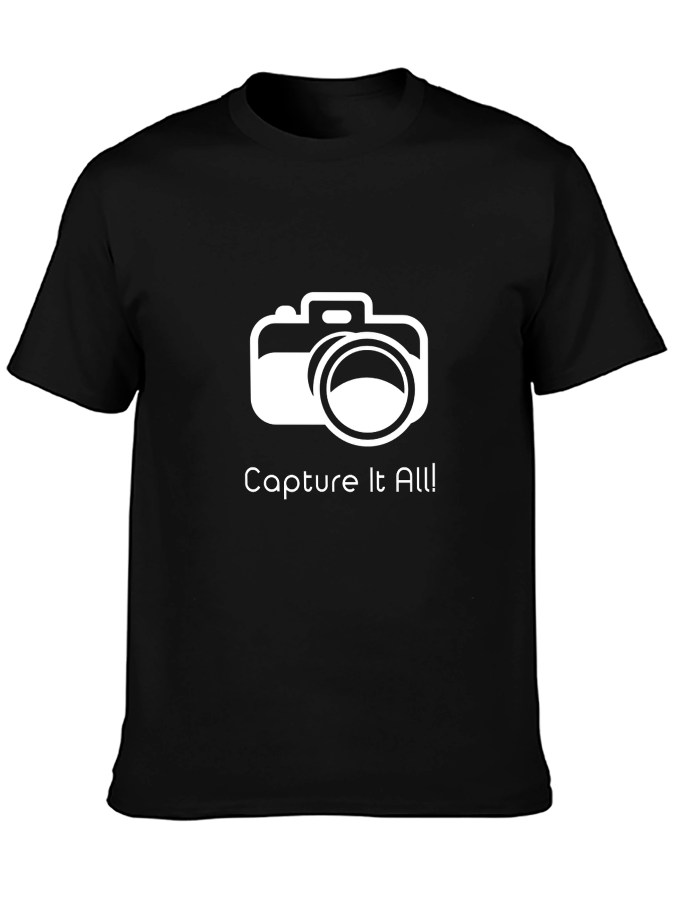 Capture It All! Black Graphic T-Shirt