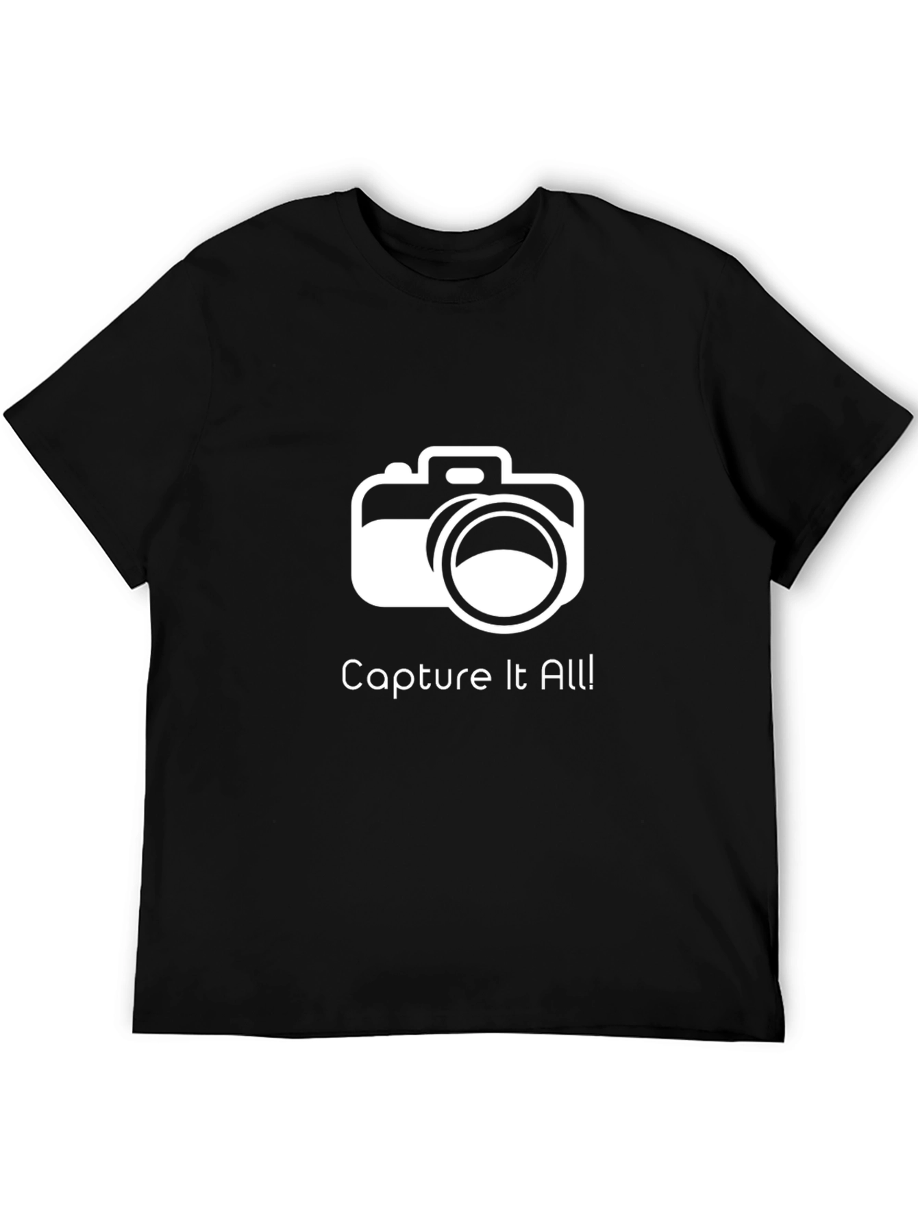 Capture It All! Black Graphic T-Shirt
