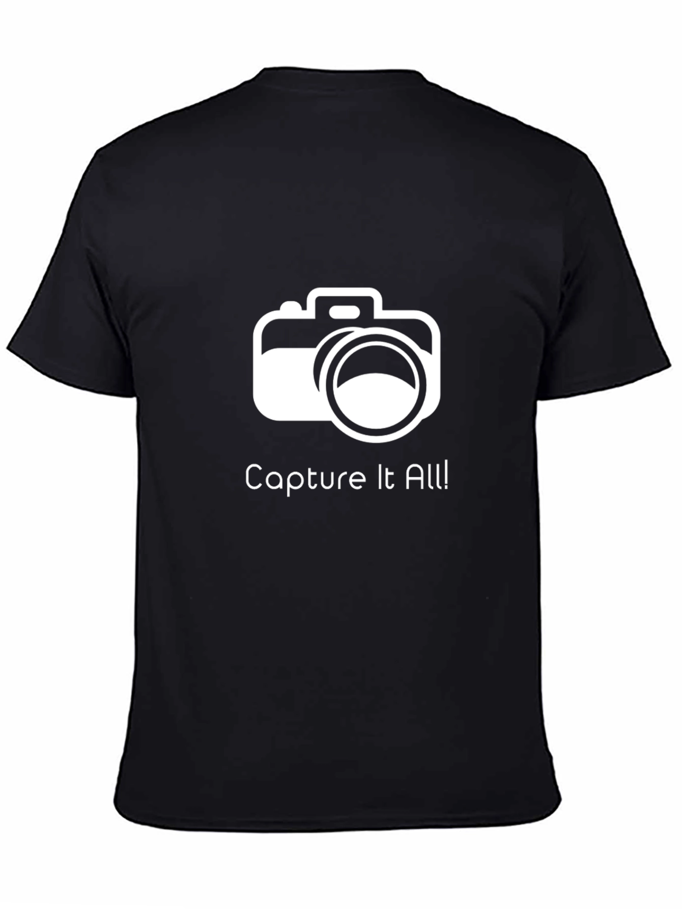 Capture It All! Black Graphic T-Shirt