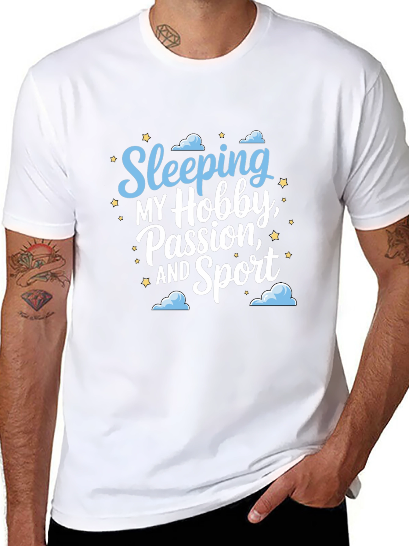 Sleeping Hobby Passion Sport Black T-Shirt