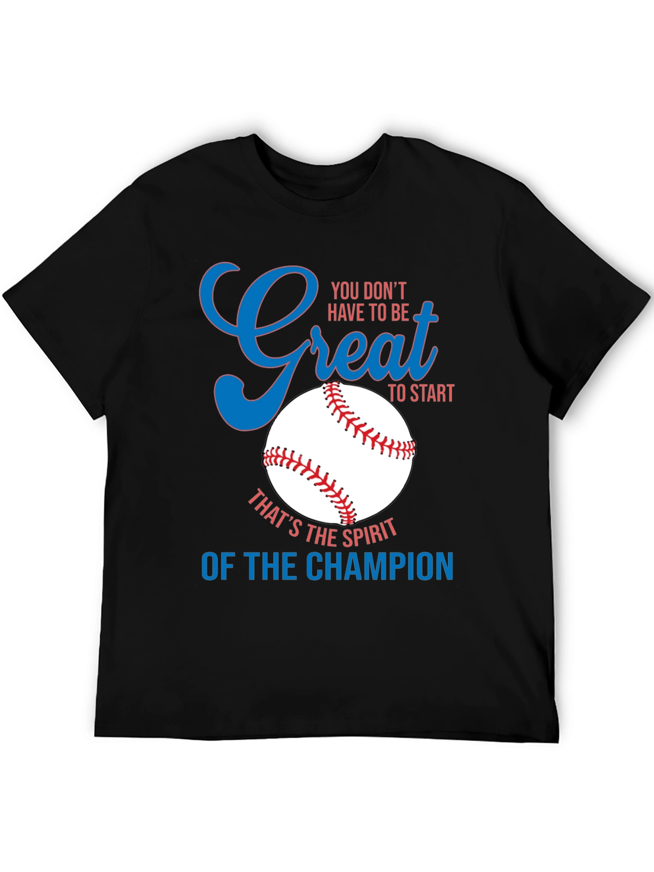 Inspirational Baseball Graphic T-Shirt