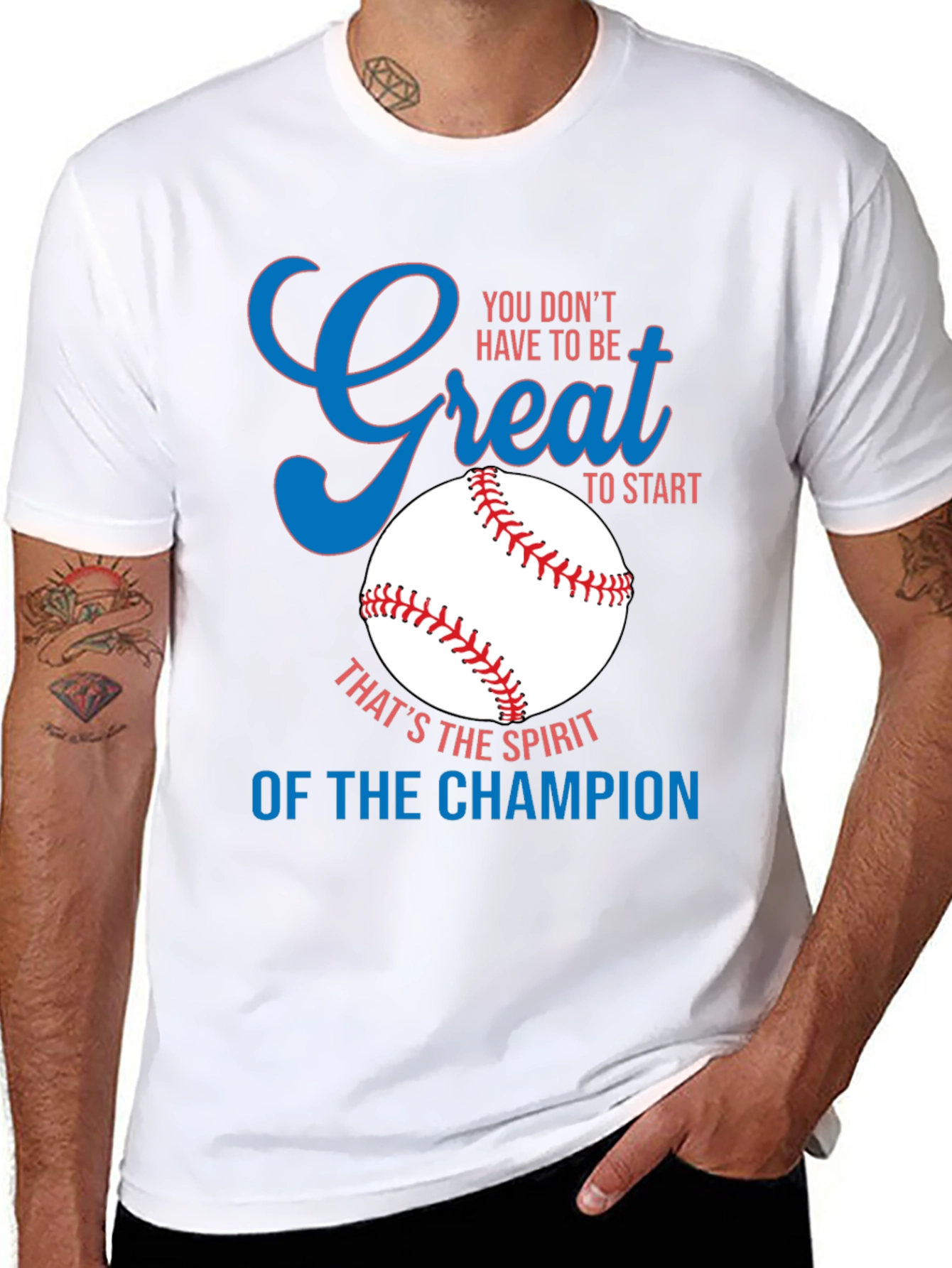 Inspirational Baseball Graphic T-Shirt